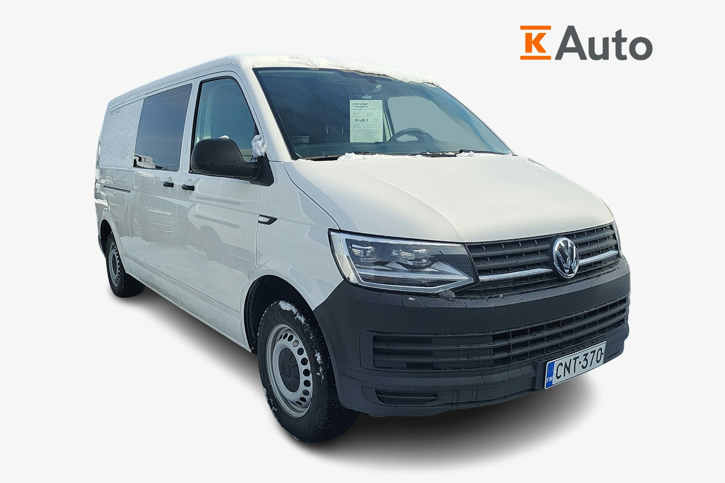 valkoinen Volkswagen Transporter 2019 kuva 1.