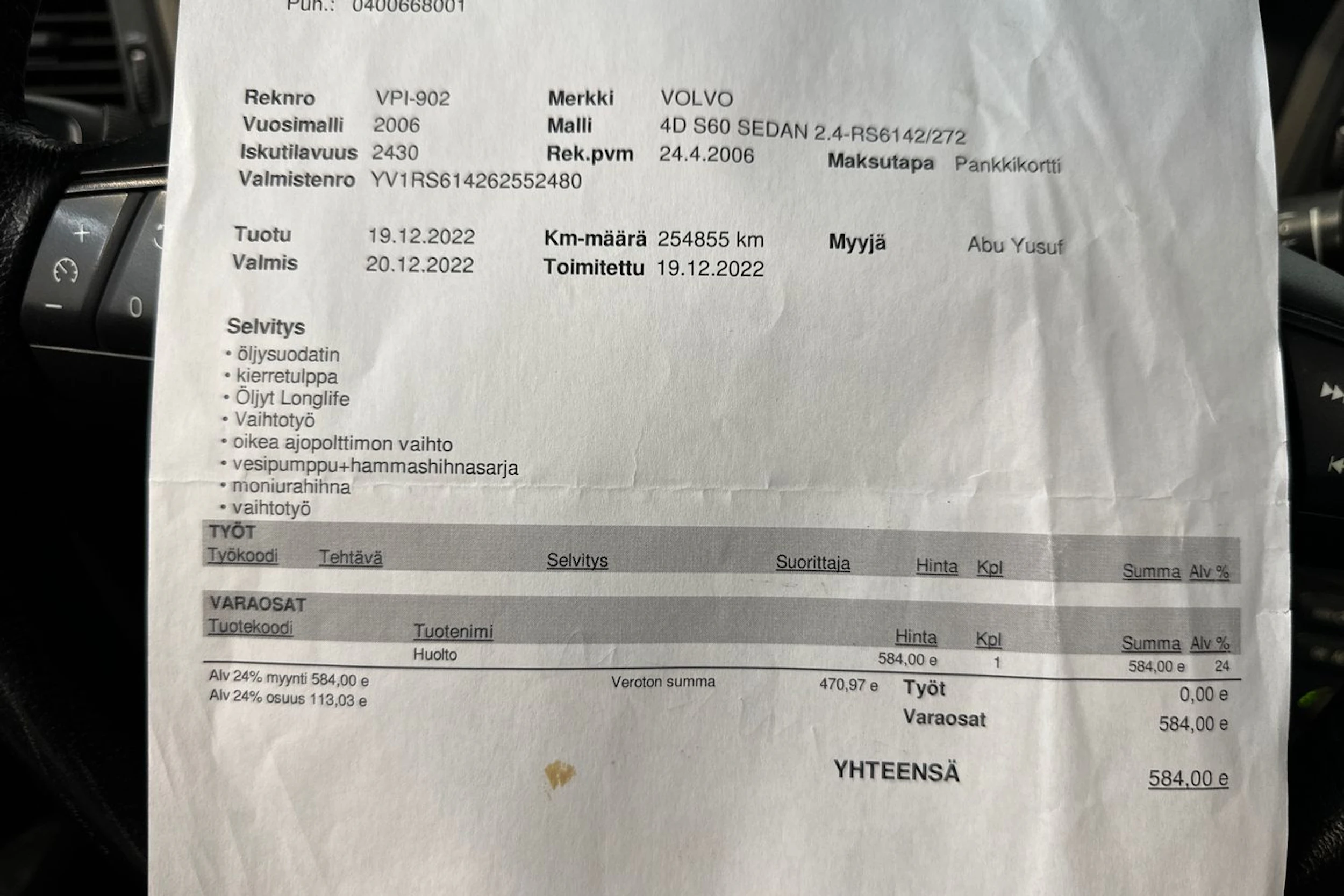 harmaa Volvo S60 2006 kuva 34.