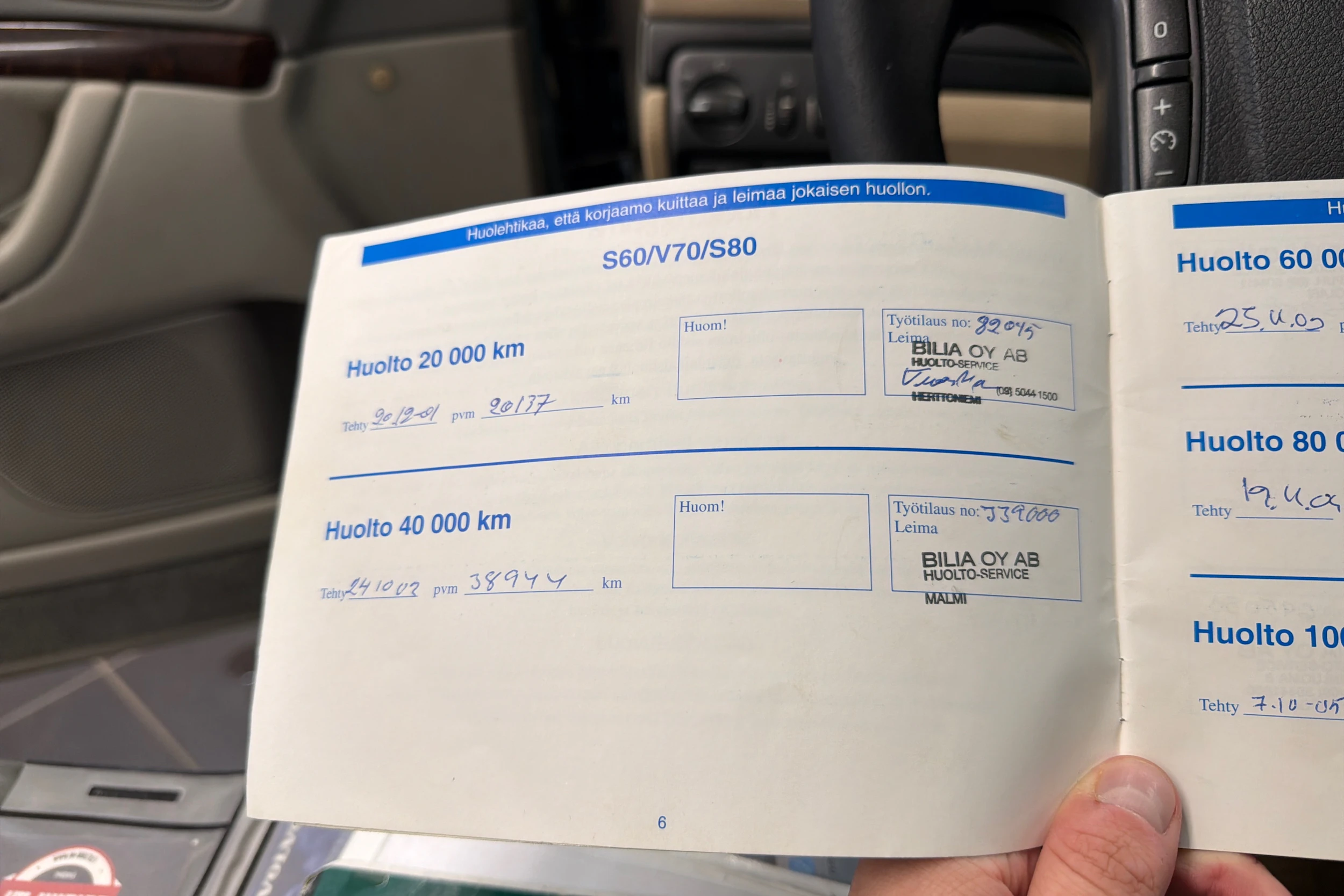 Ruskea (beige) Volvo S80 2001 kuva 24.