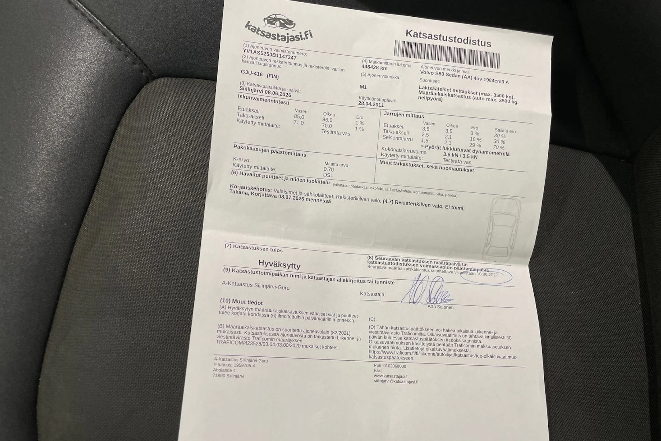Musta Volvo S80 2011 kuva 24.