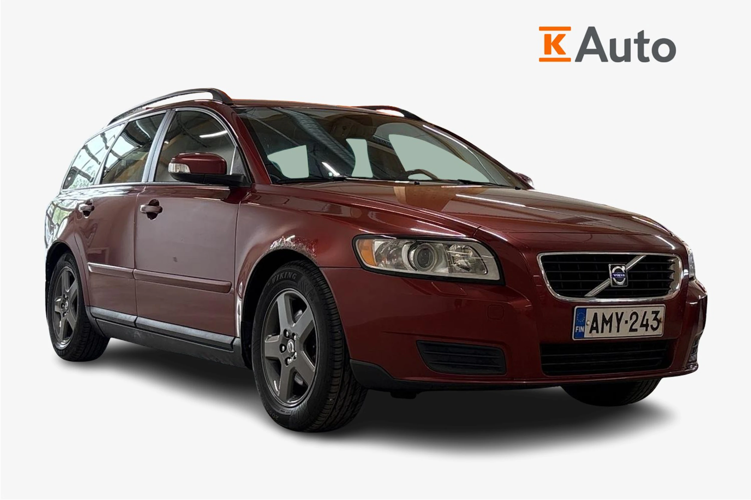 Punainen Volvo V50 2008 kuva 1.