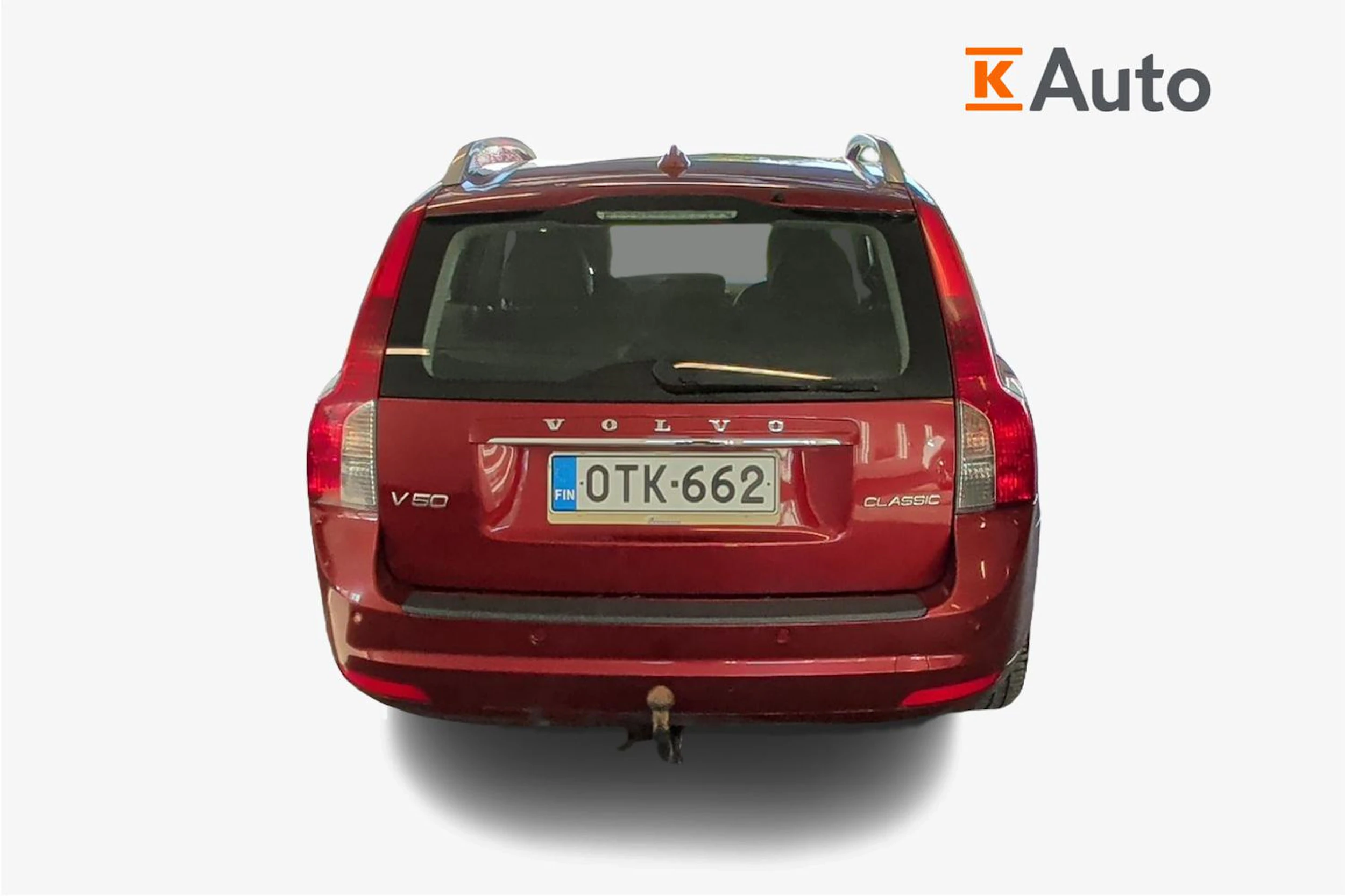 punainen Volvo V50 2012 kuva 3.