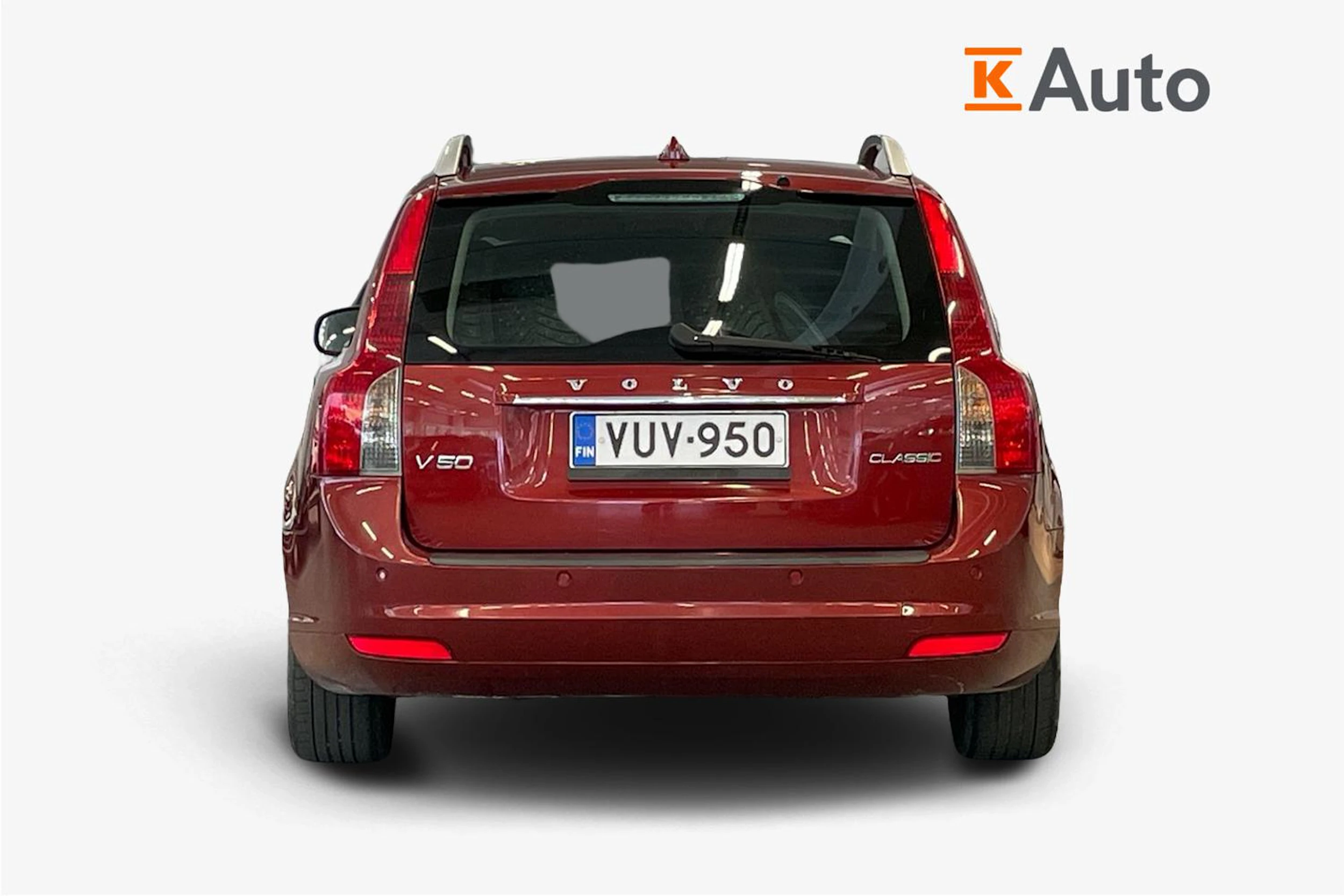 punainen Volvo V50 2012 kuva 3.