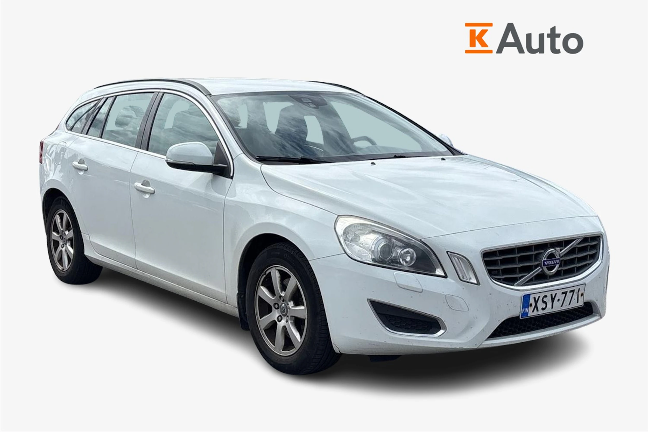 valkoinen Volvo V60 2011 kuva 1.