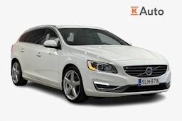 valkoinen Volvo V60 2014 kuva 1.