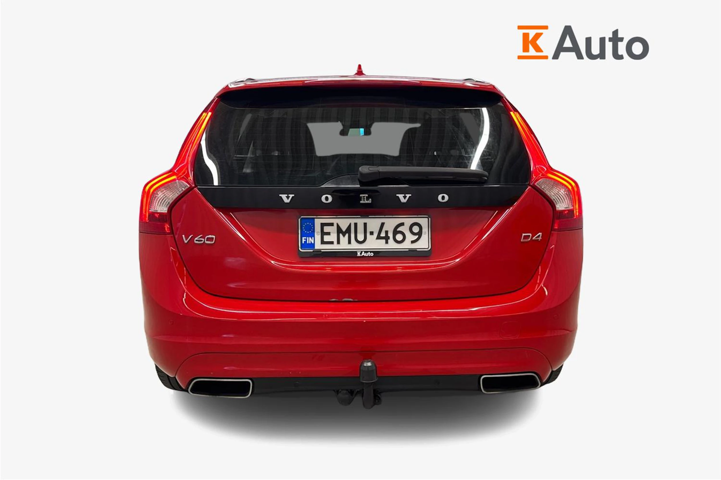 punainen Volvo V60 2014 kuva 3.