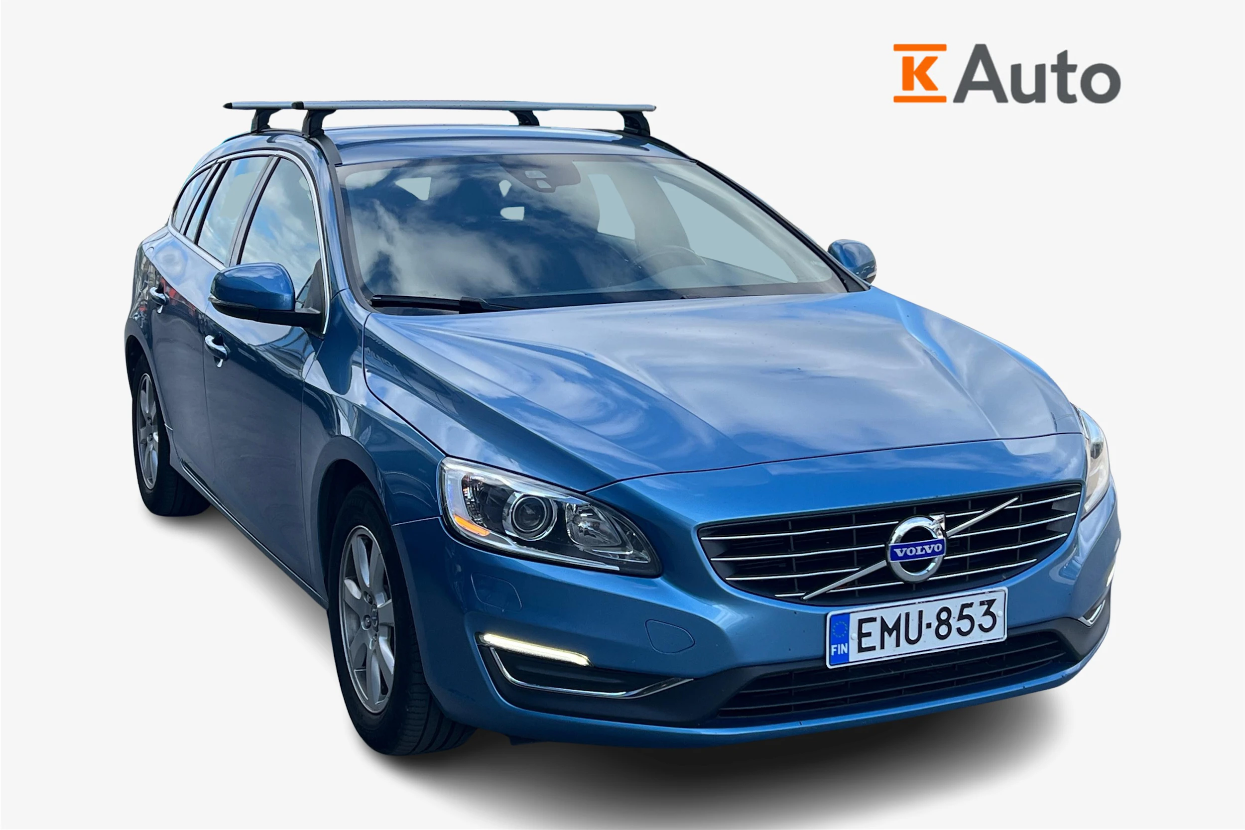 sininen Volvo V60 2014 kuva 1.