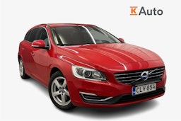 punainen Volvo V60 2015 kuva 1.
