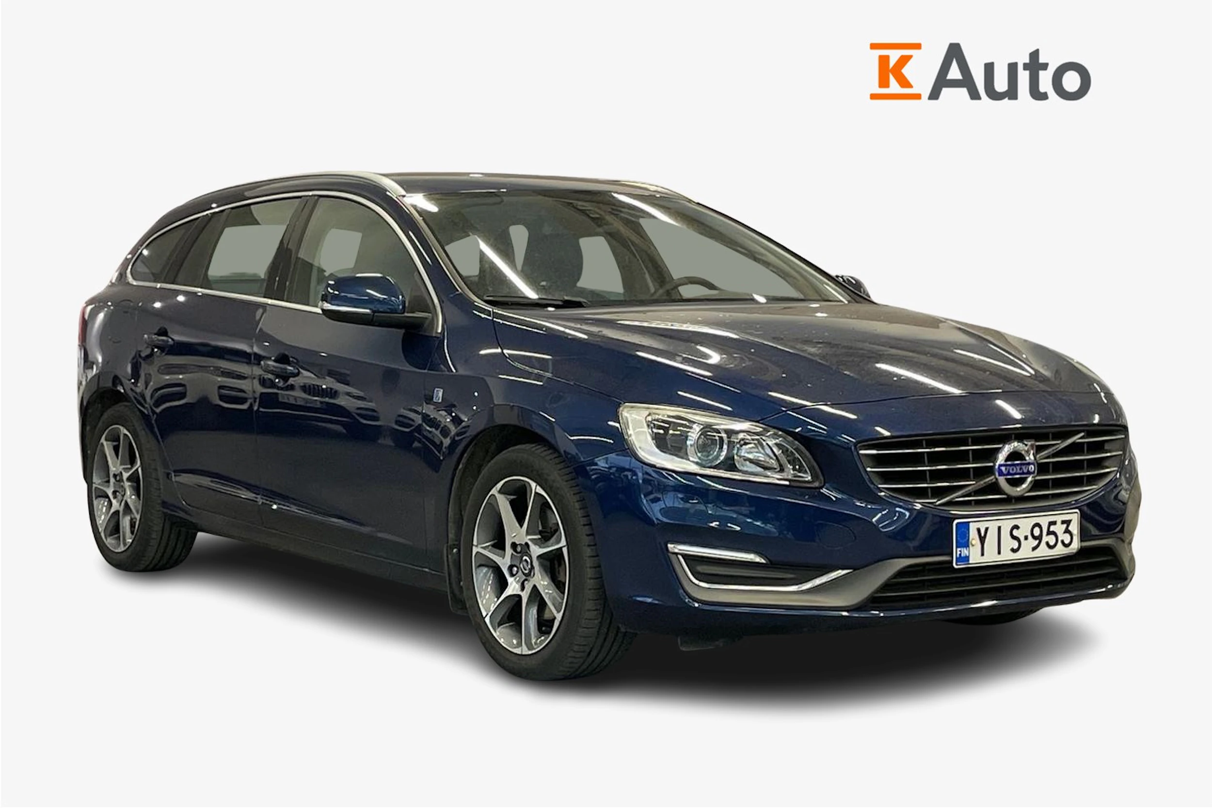 sininen Volvo V60 2015 kuva 1.
