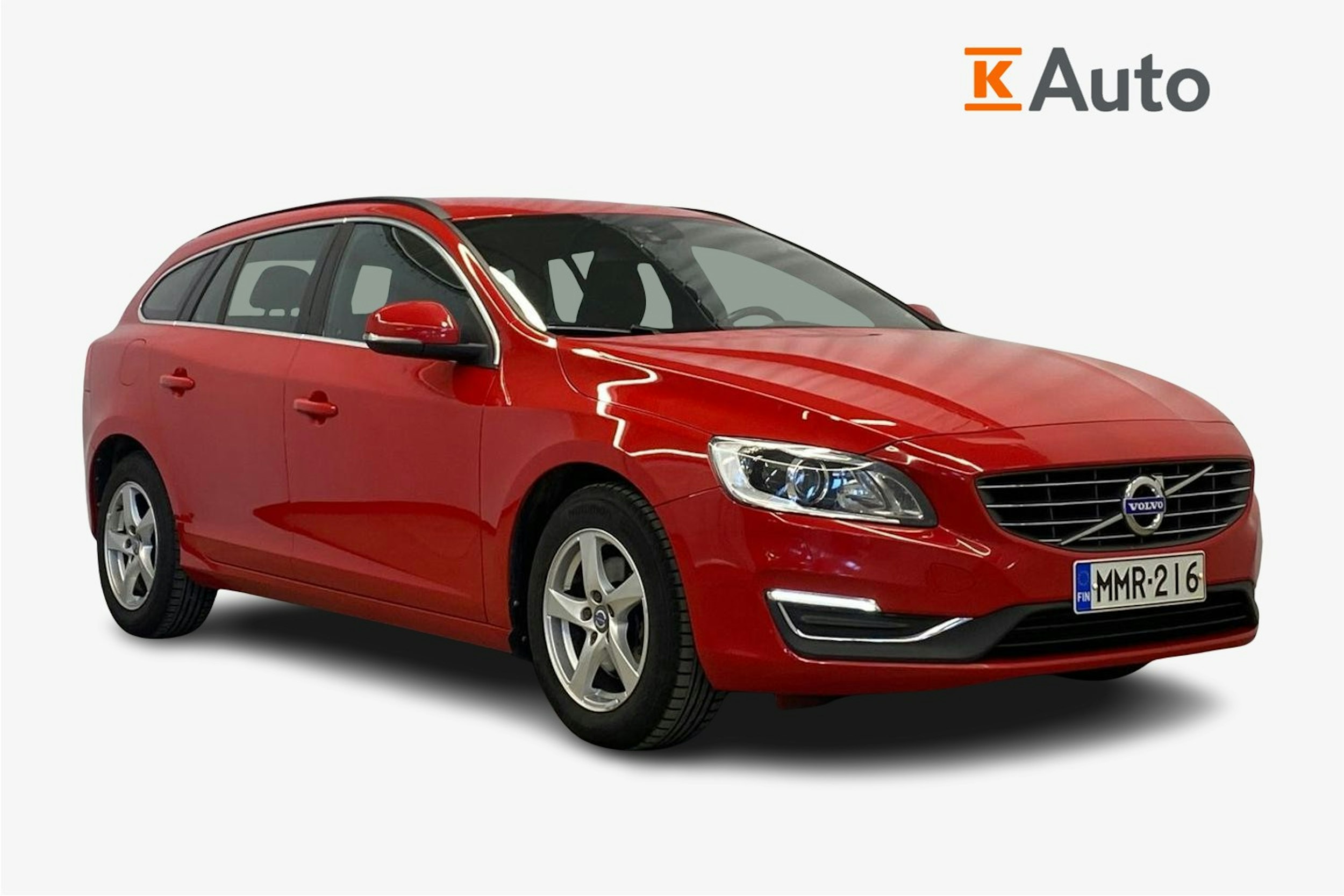 punainen Volvo V60 2016 kuva 1.