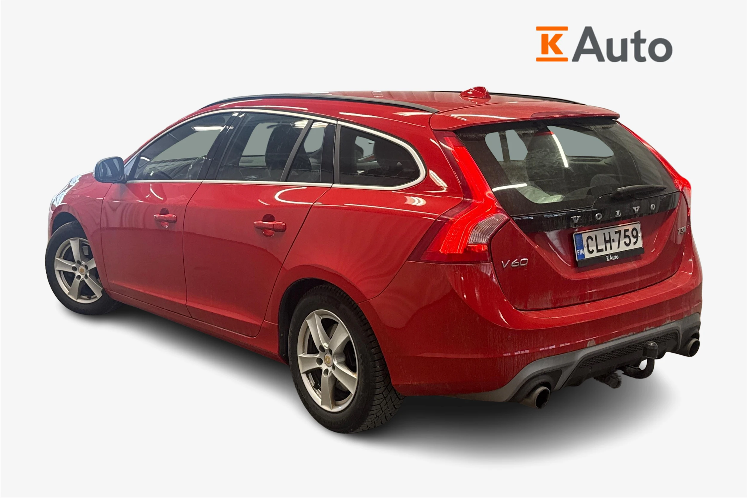 punainen Volvo V60 2018 kuva 2.