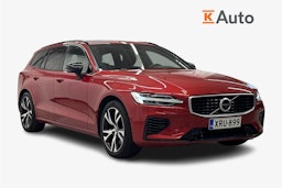 punainen Volvo V60 2019 kuva 1.