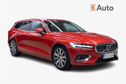 punainen Volvo V60 2021 kuva 1.