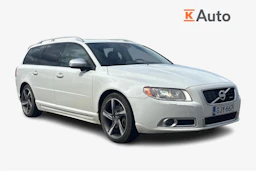valkoinen Volvo V70 2012 kuva 1.