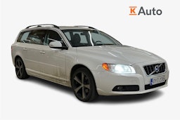 valkoinen Volvo V70 2011 kuva 1.