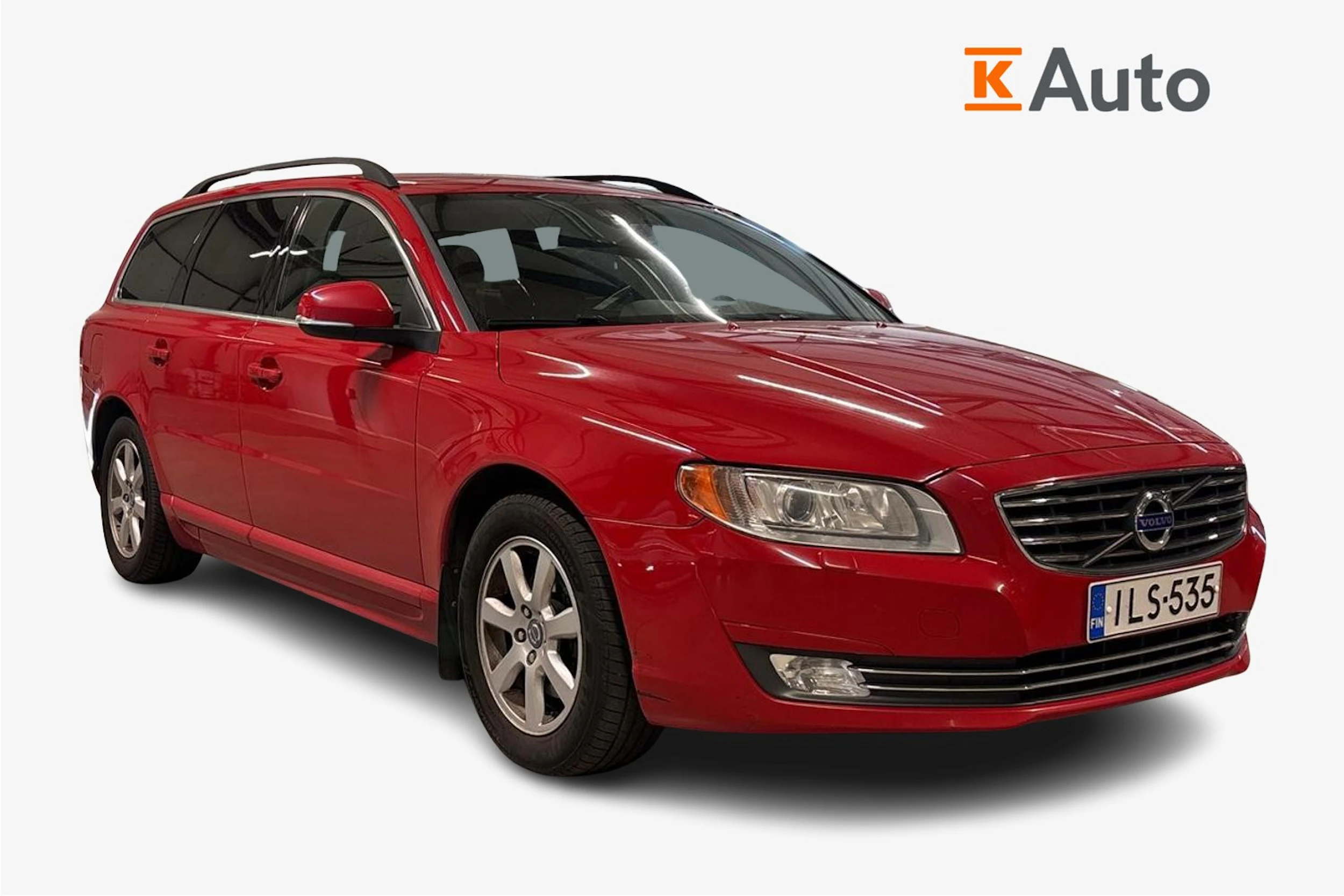 punainen Volvo V70 2014 kuva 1.