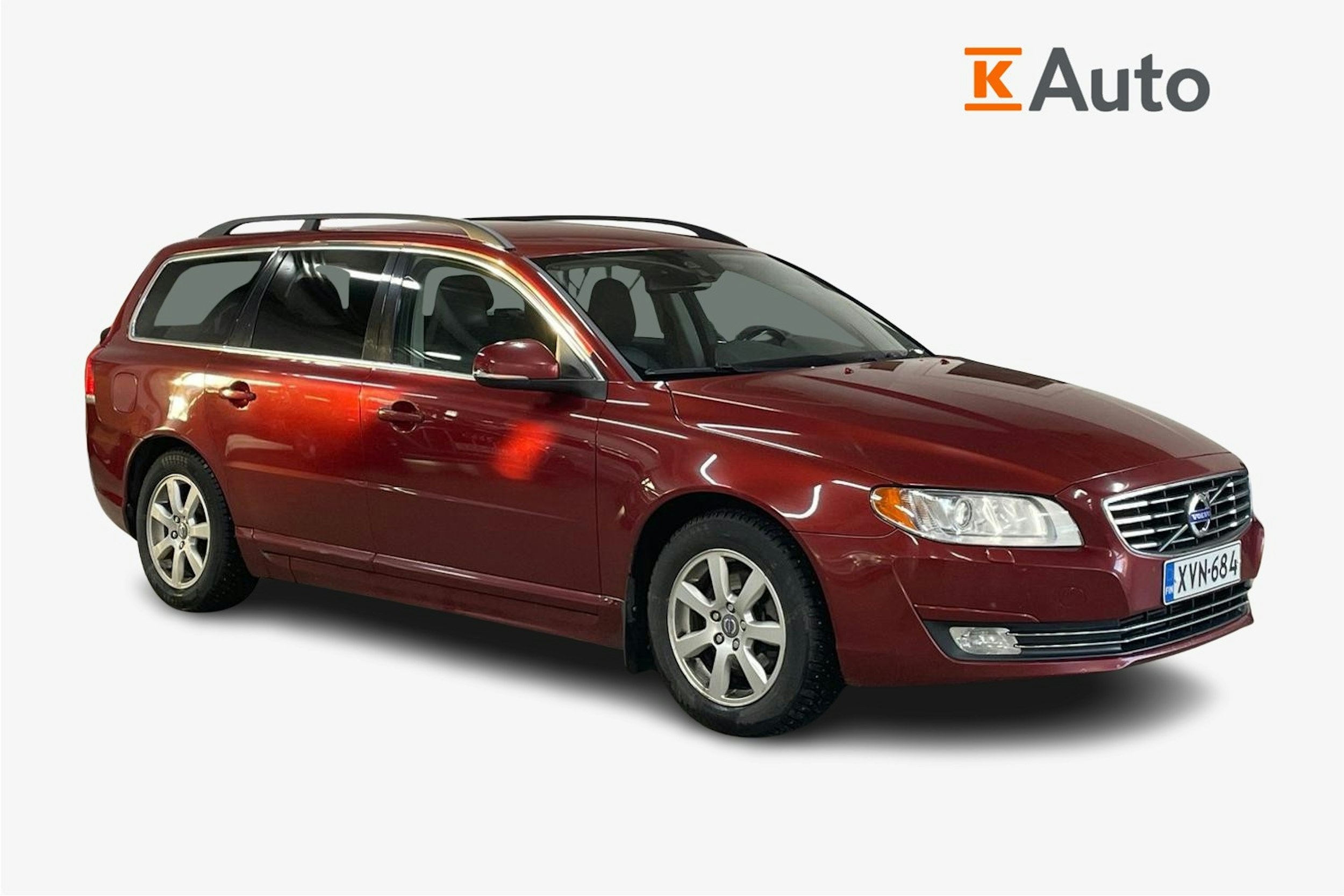 punainen Volvo V70 2014 kuva 1.