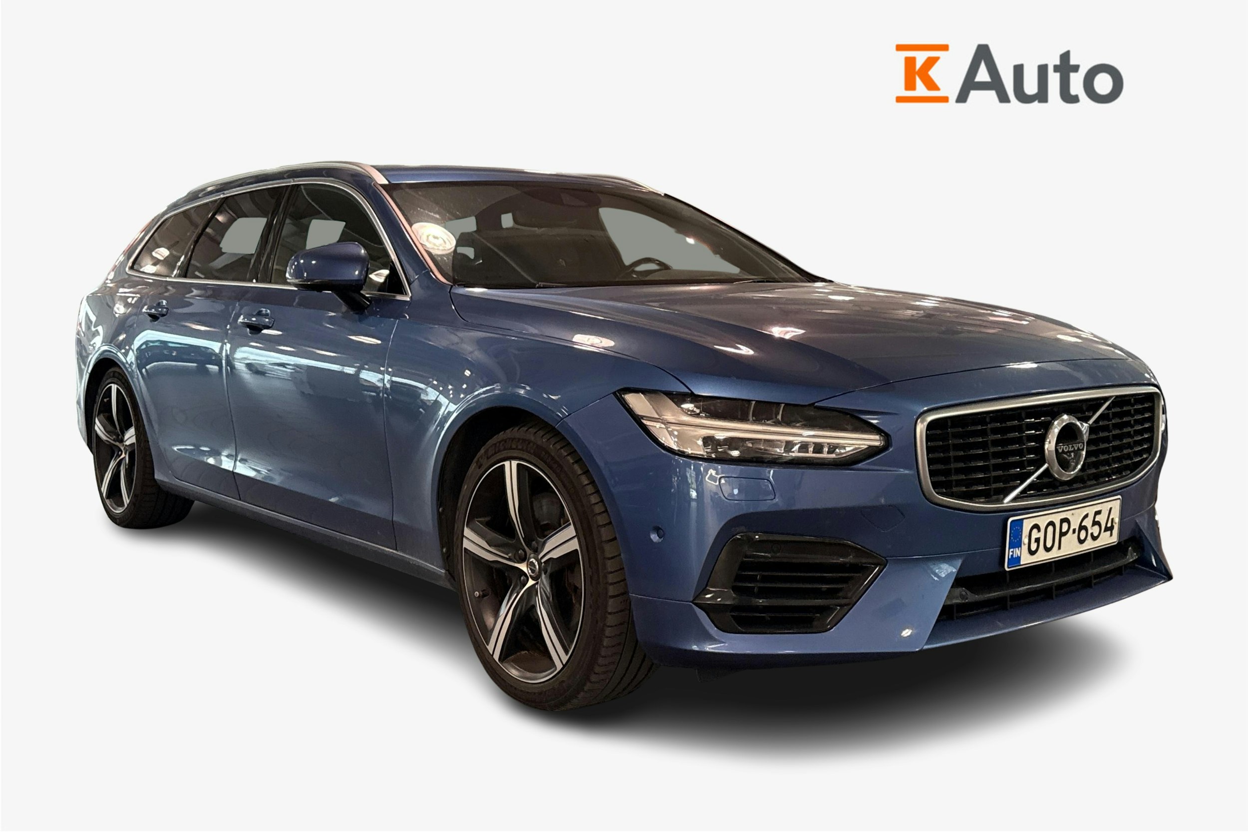 sininen Volvo V90 2018 kuva 1.
