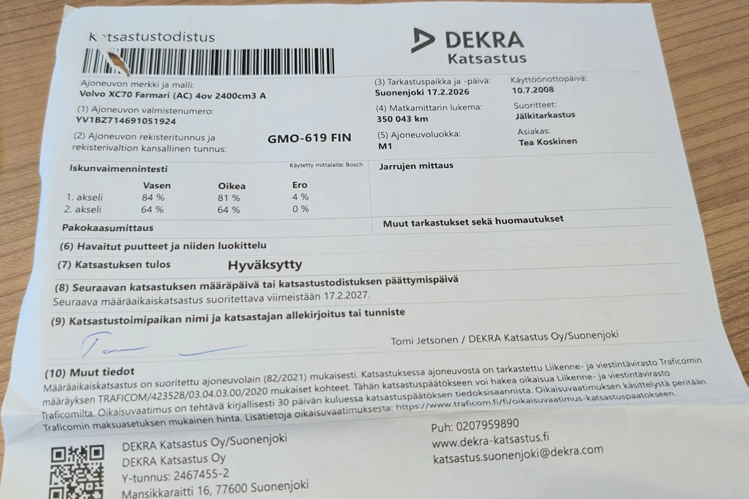 vihreä Volvo XC70 2008 kuva 28.