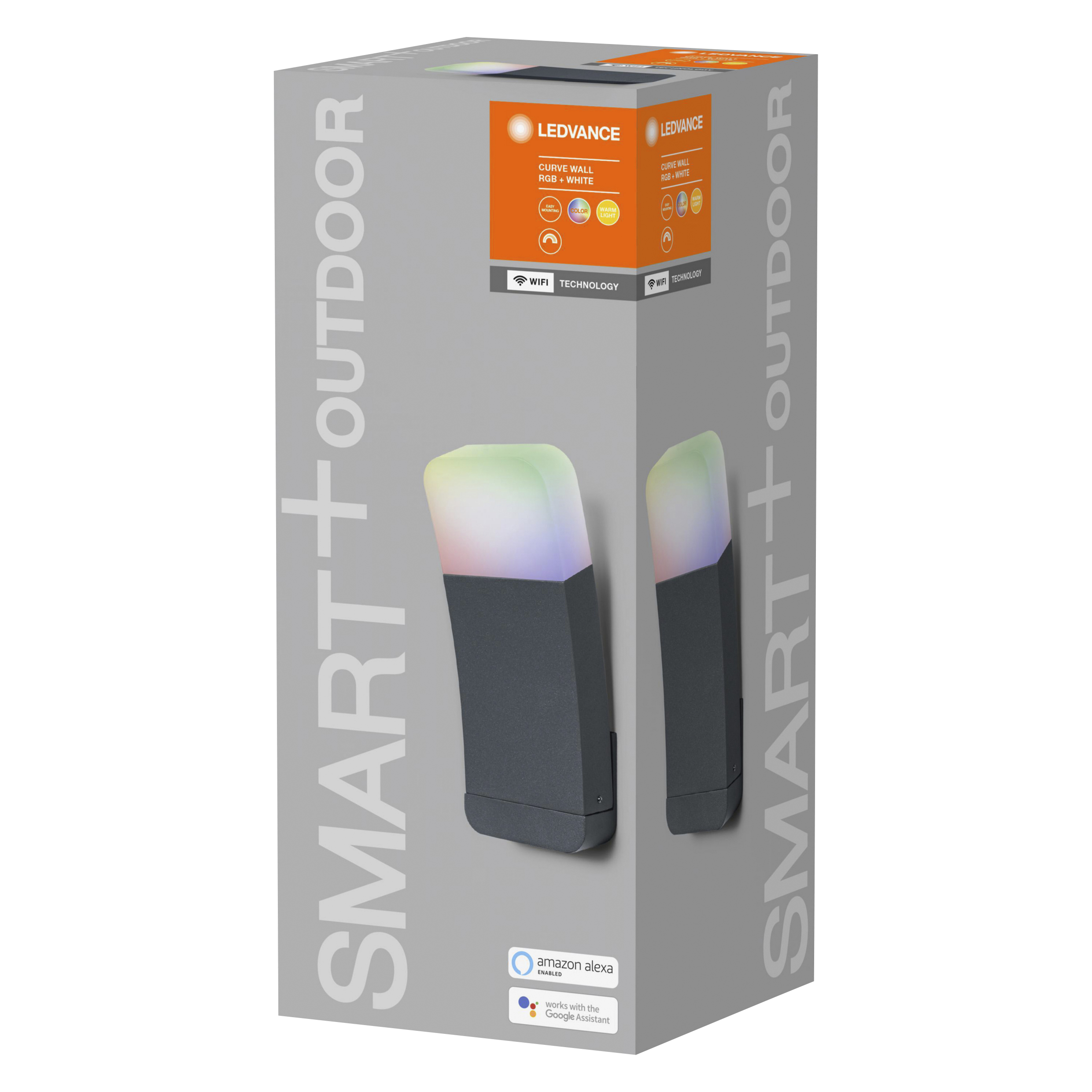 Ulkovalaisin LEDVANCE SMART+ WiFi Outdoor Curve Wall 520lm rgbw