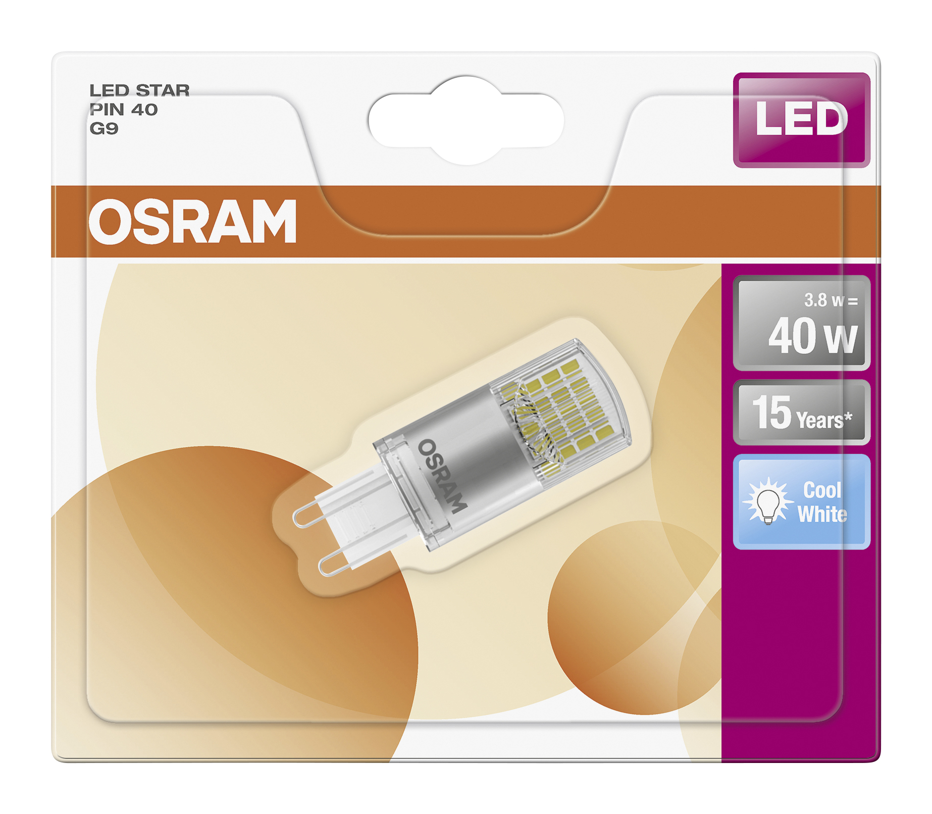 LED-LAMPPU OSRAM STAR PIN40 470LM 840 G9