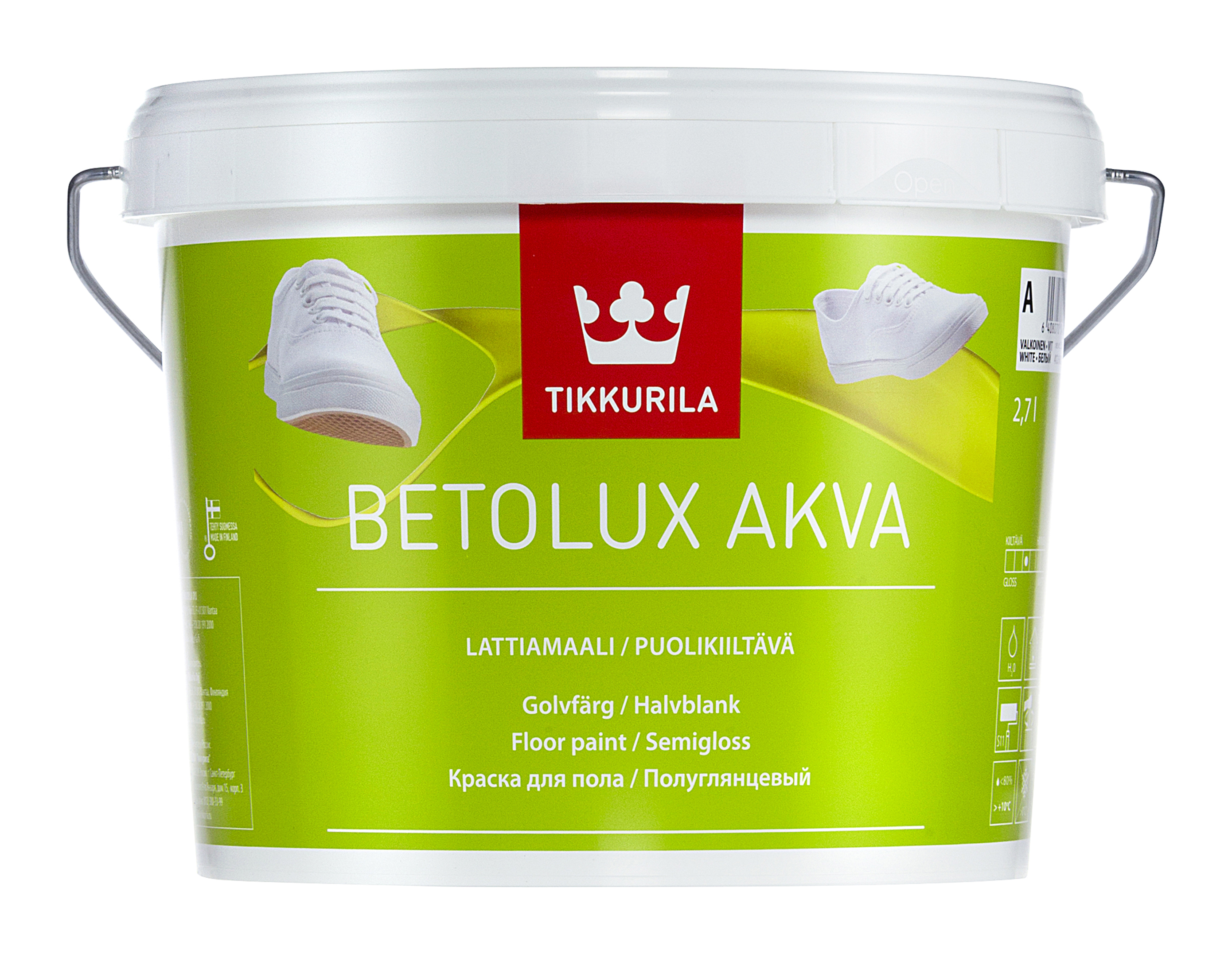 Betolux Akva Lattiamaali 2,7l A valkoinen sävytettävissä - K-Rauta