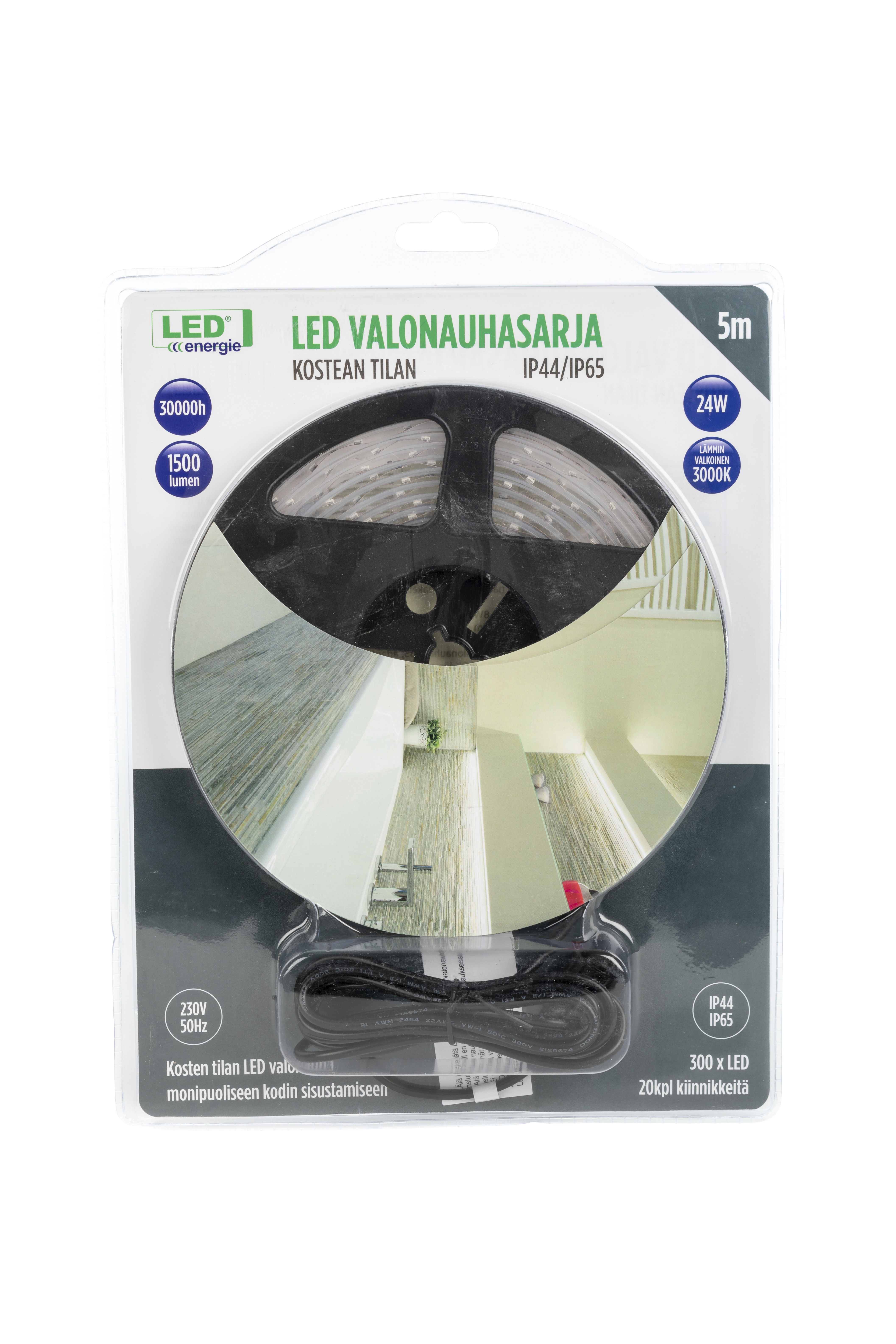 Led-valonauha Energie led 5m 24W 1500lm IP44/IP65