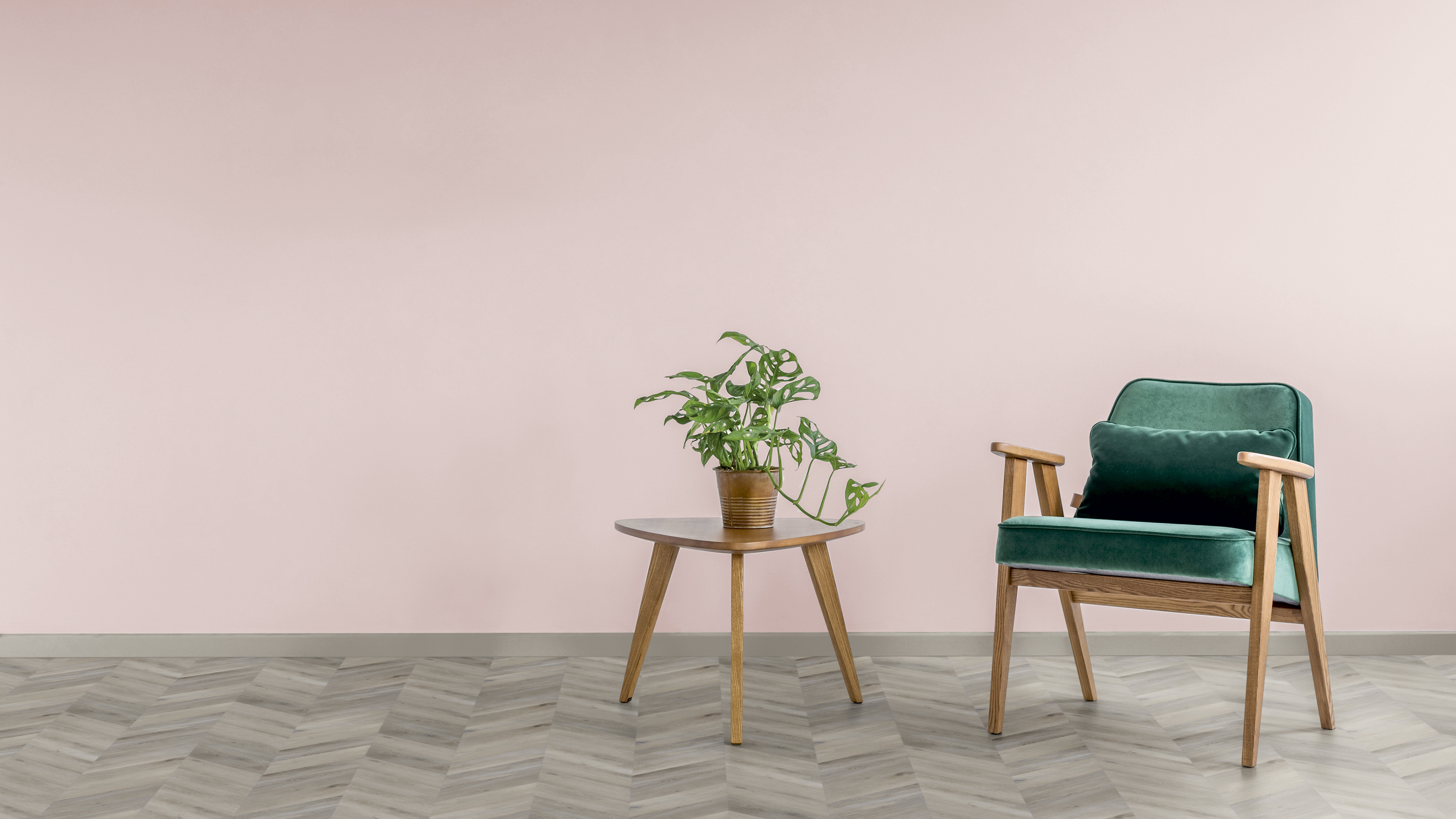 Vinyylilankku Cello Chevron Glacier KL33 8,5mm 1,73m²