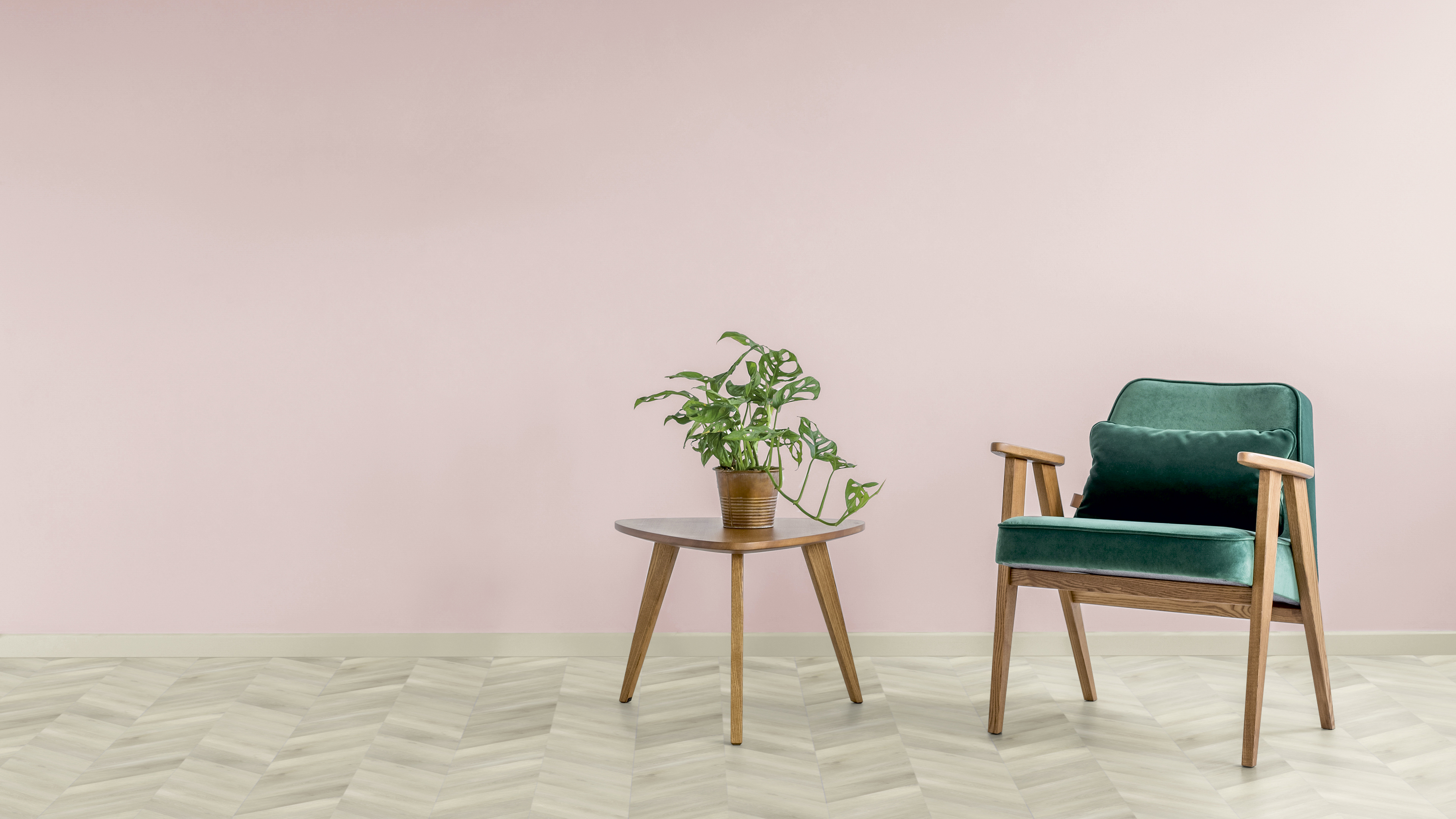 Vinyylilankku Cello Chevron Washed Ivory KL33 8,5mm 1,73m²