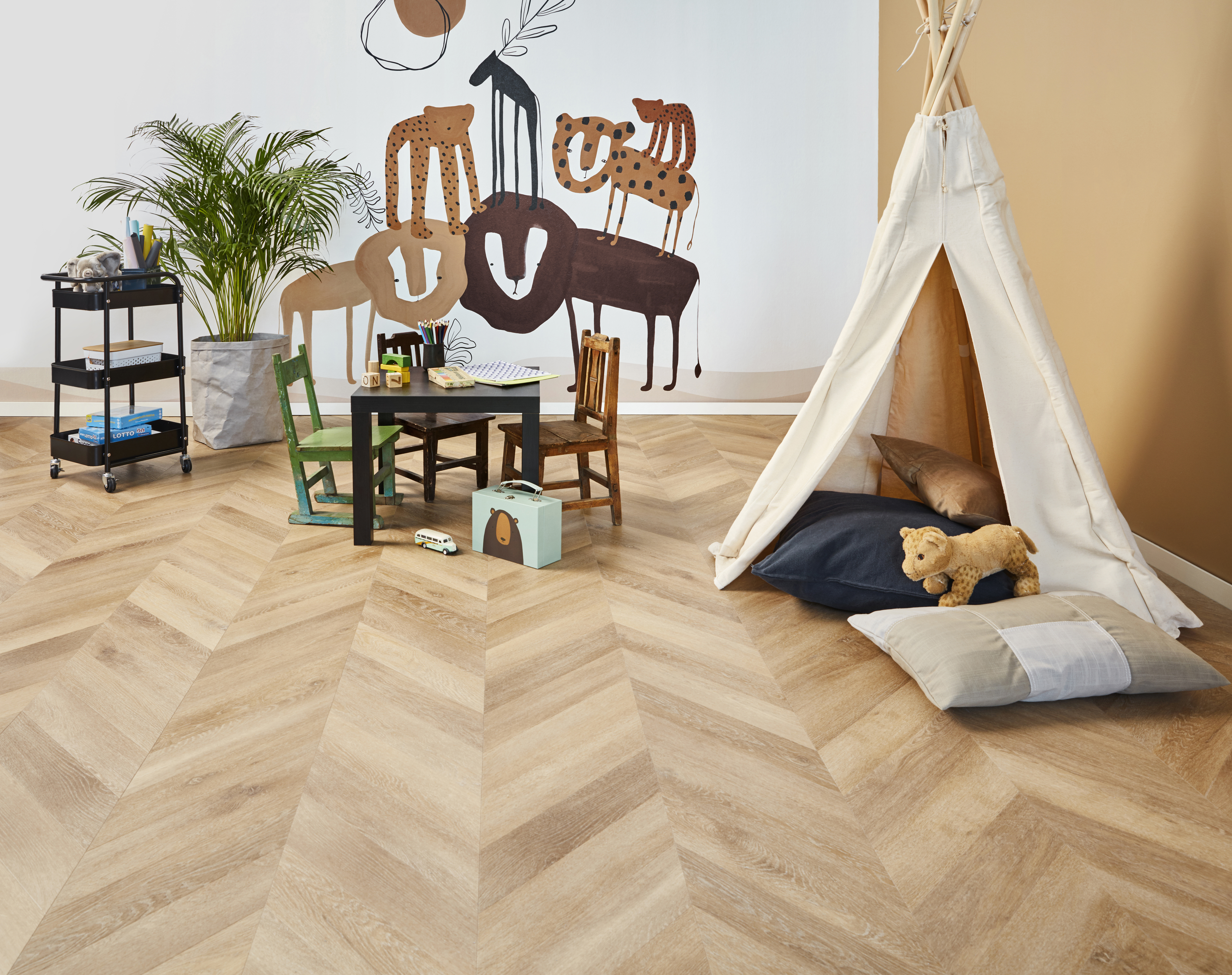 Vinyylilankku Cello Chevron Campus KL33 8,5mm 1,73m²