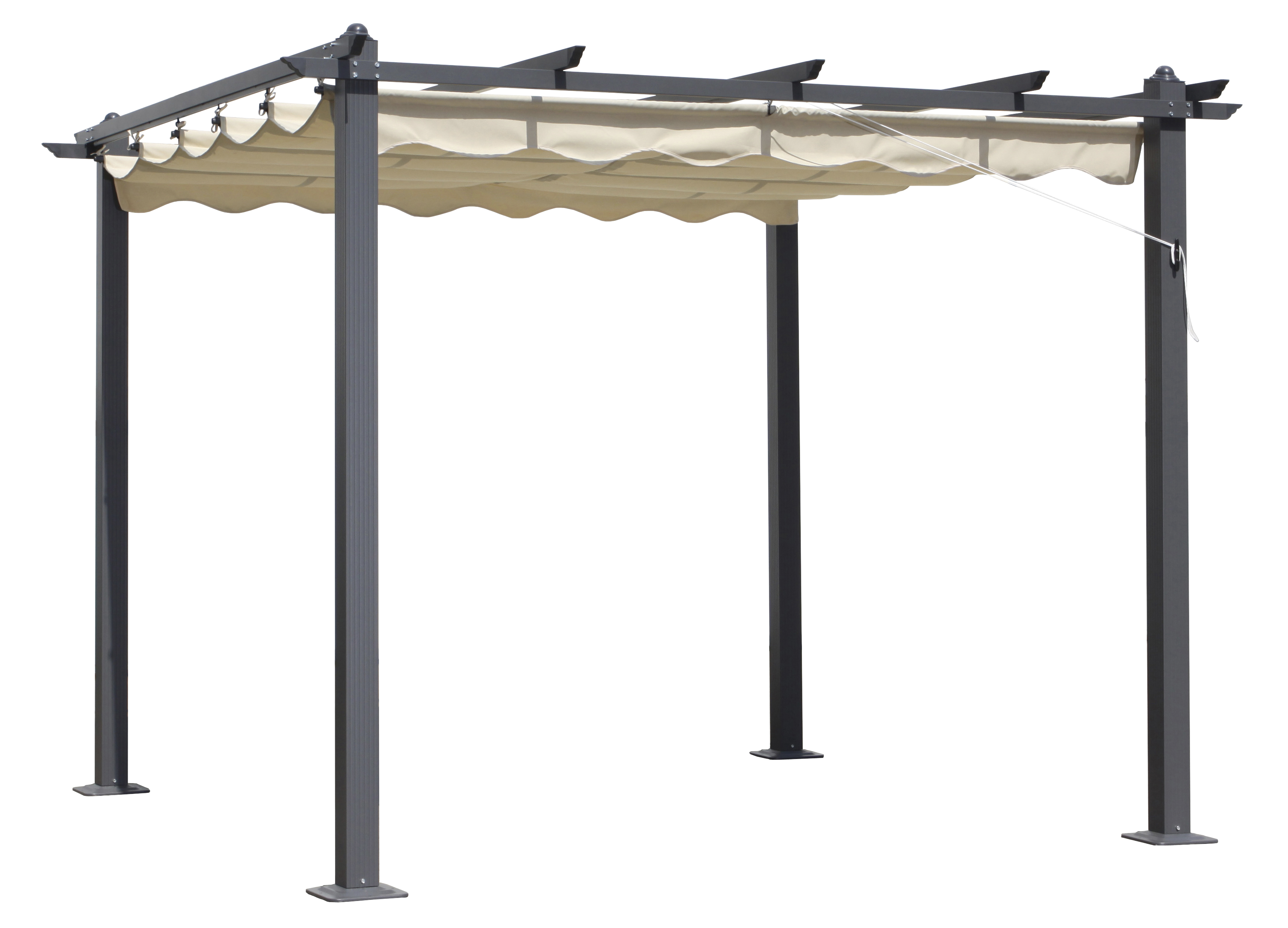 Pergola Cello Halo 3x3m musta runko