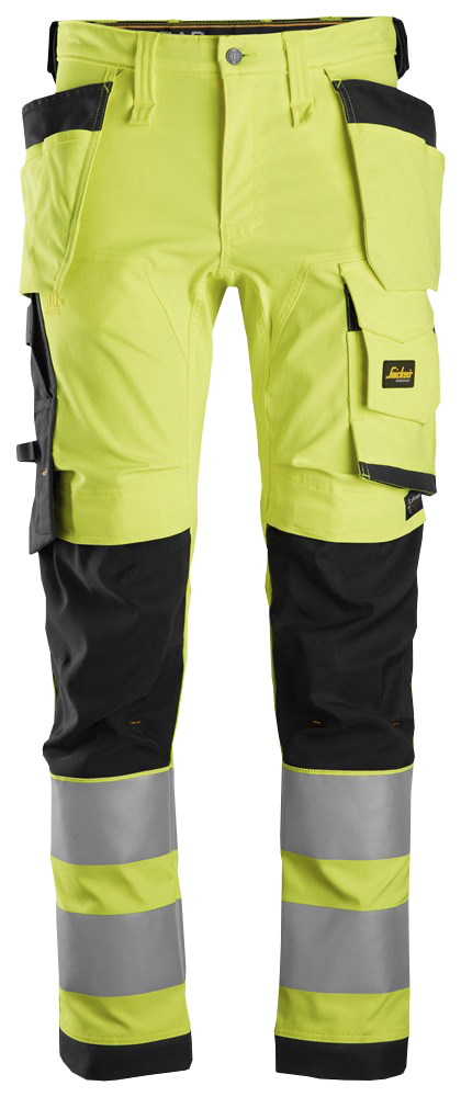Housut Snickers Hi-Vis 6243-6604 huomiokeltainen-musta koko 50