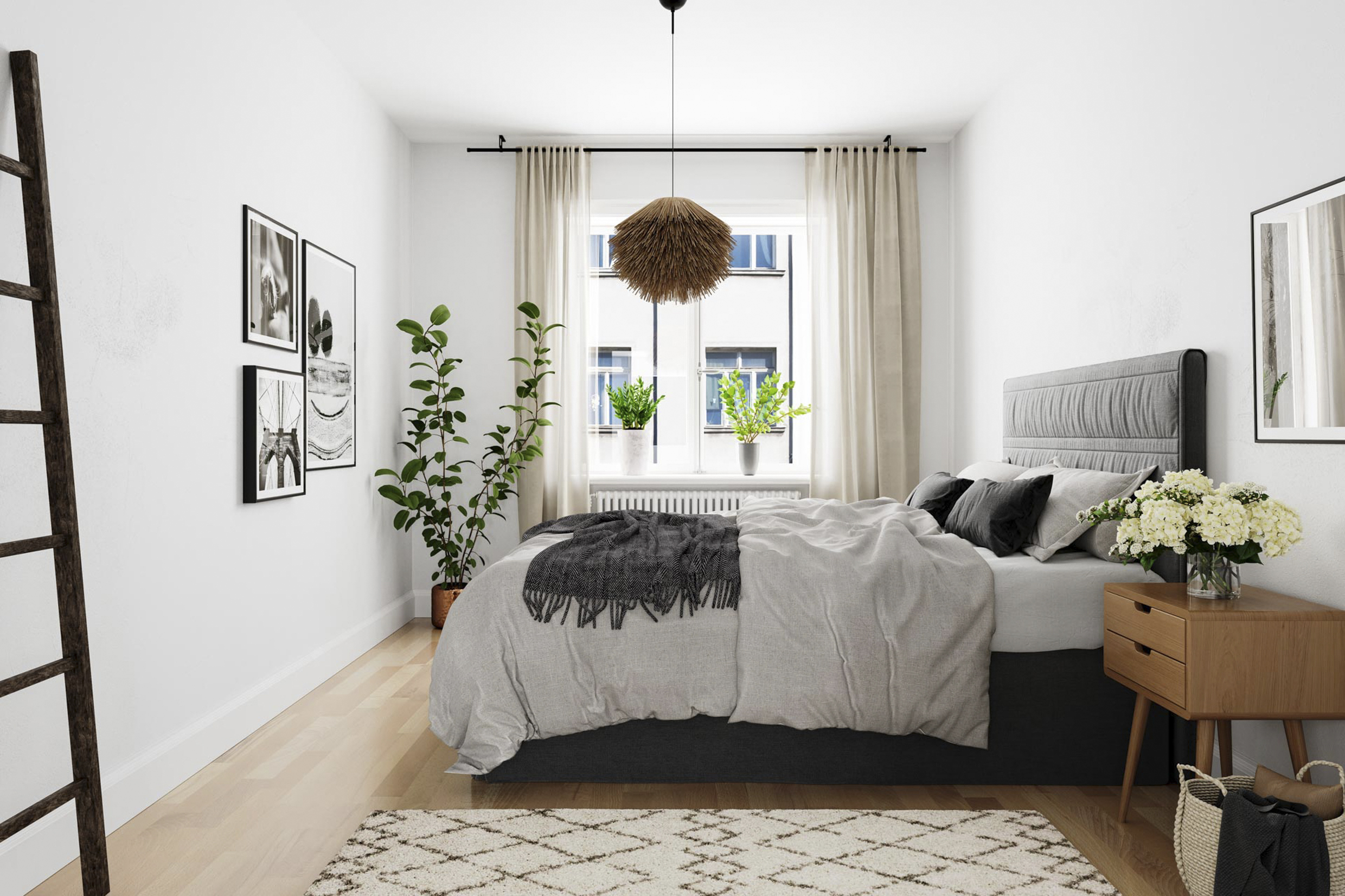 Riippuvalaisin By Rydéns Bali musta/luonnonvärinen