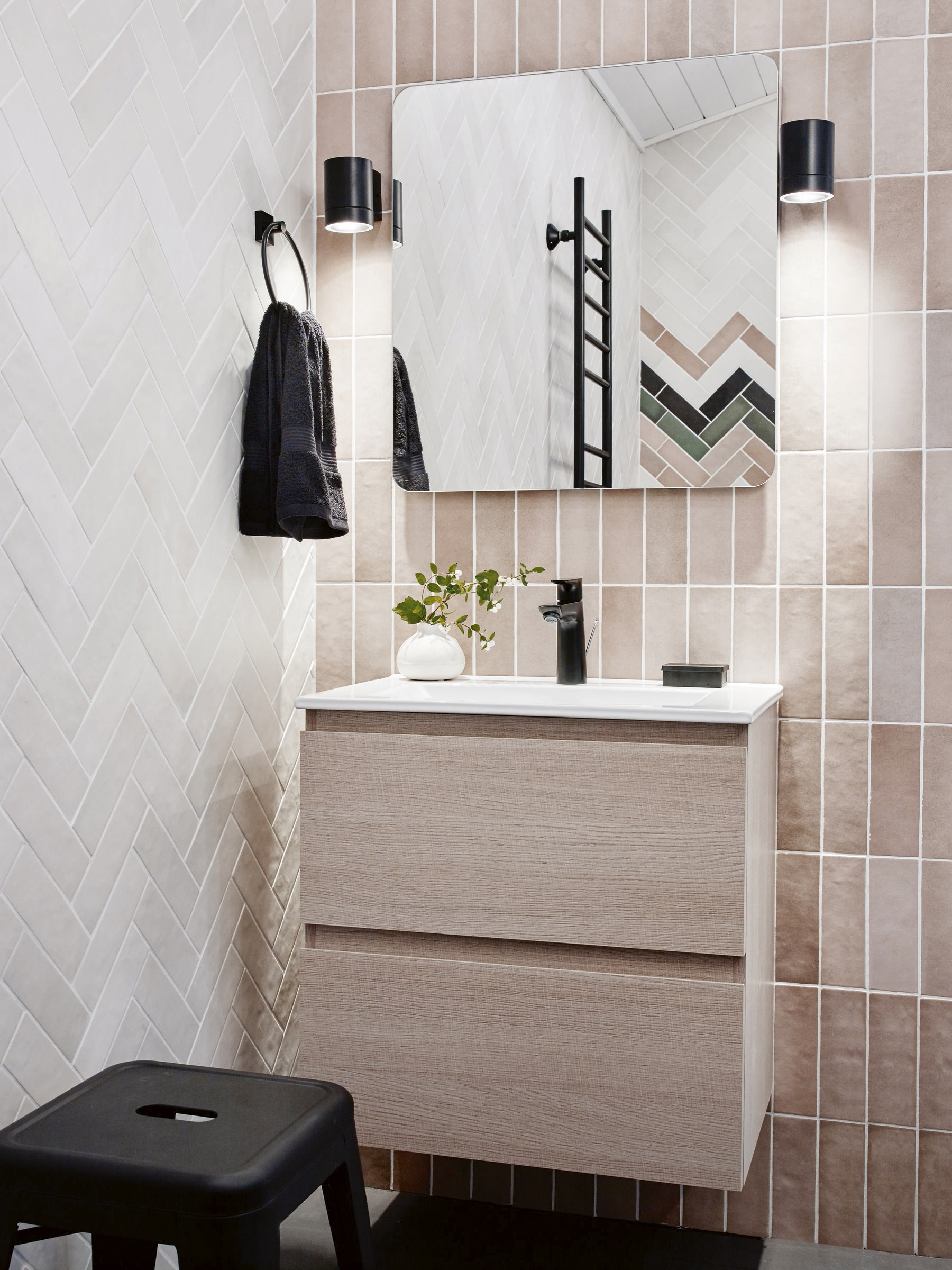 Seinälaatta Cello Magma 6,5x20 vaaleanpinkki matta 1m²