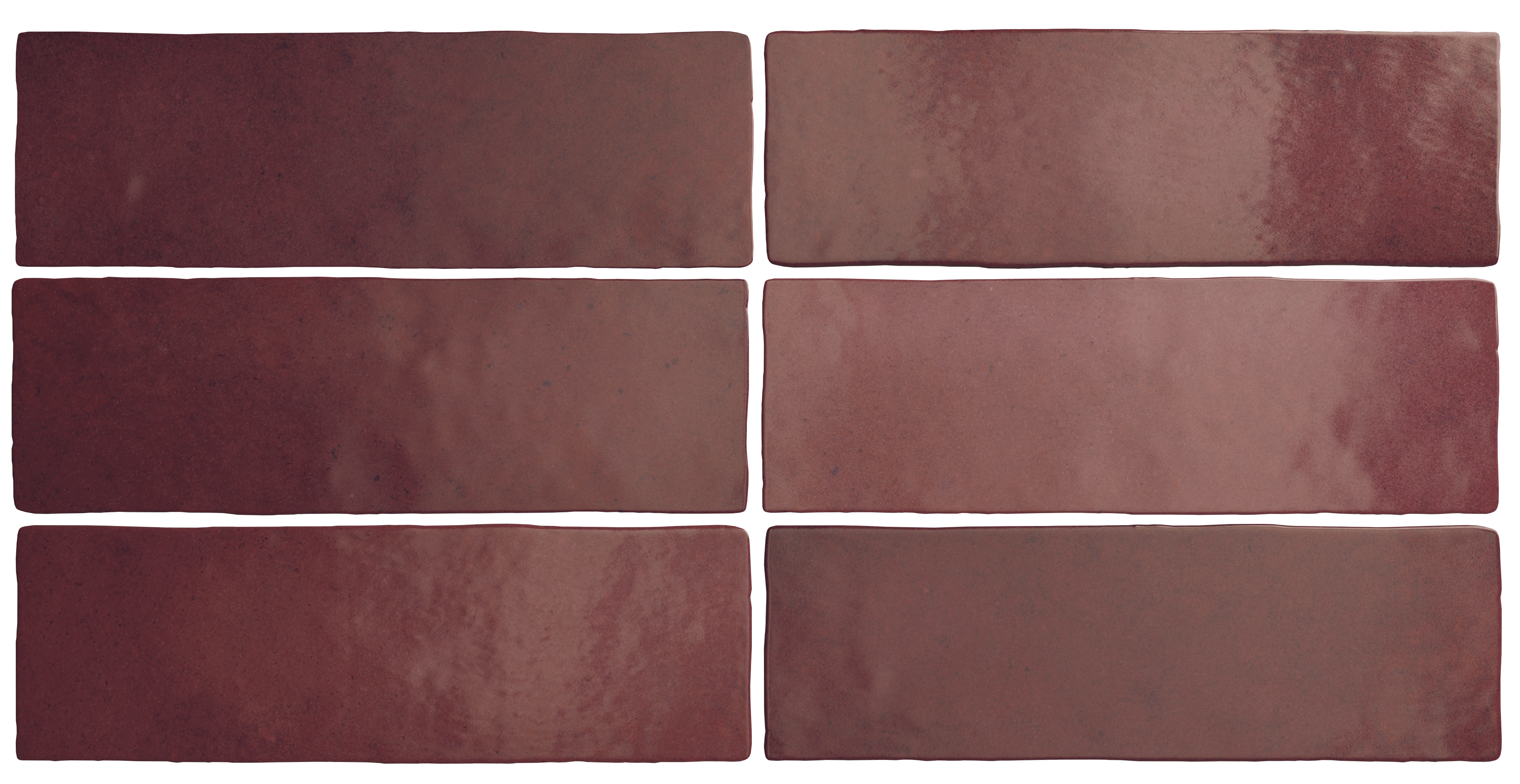 Seinälaatta Cello Magma 6,5x20 burgundinpunainen matta 0,5m²