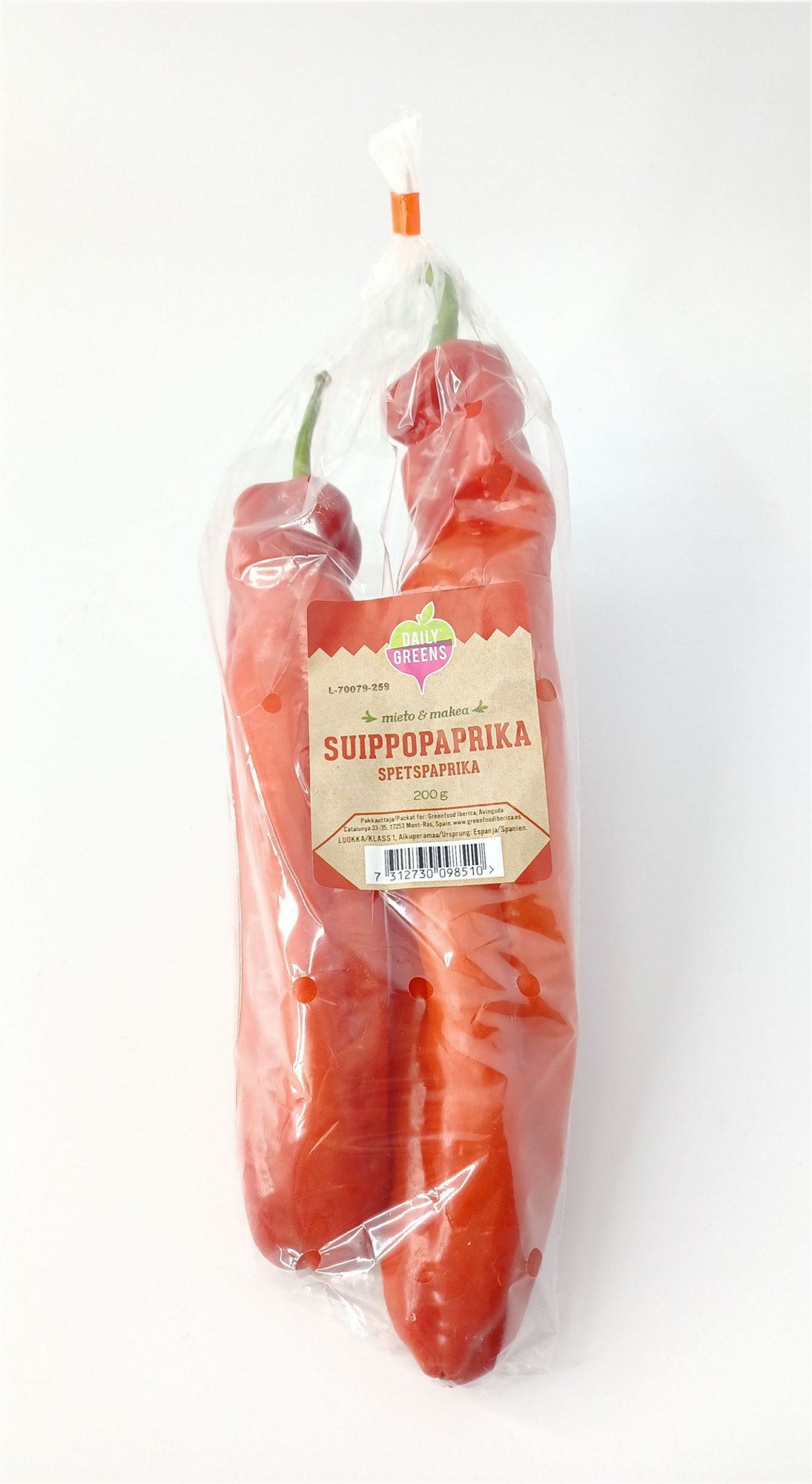 Daily Greens spetspaprika 200g