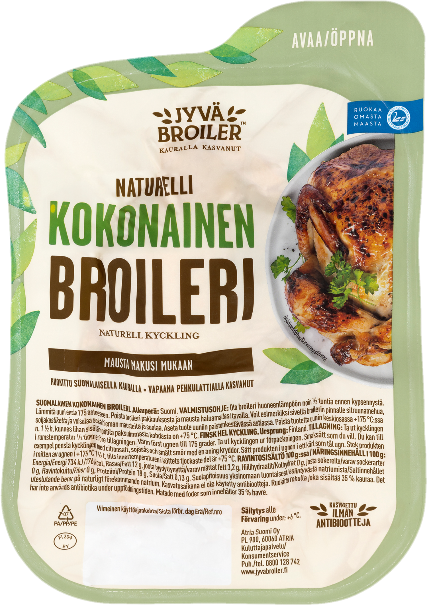 Jyväbroiler hel kyckling