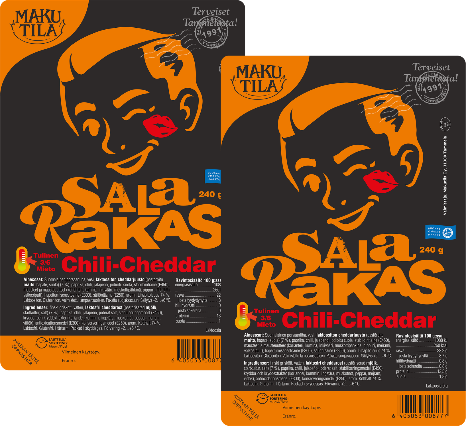 Makutila Salarakas Chili-Cheddar 240g