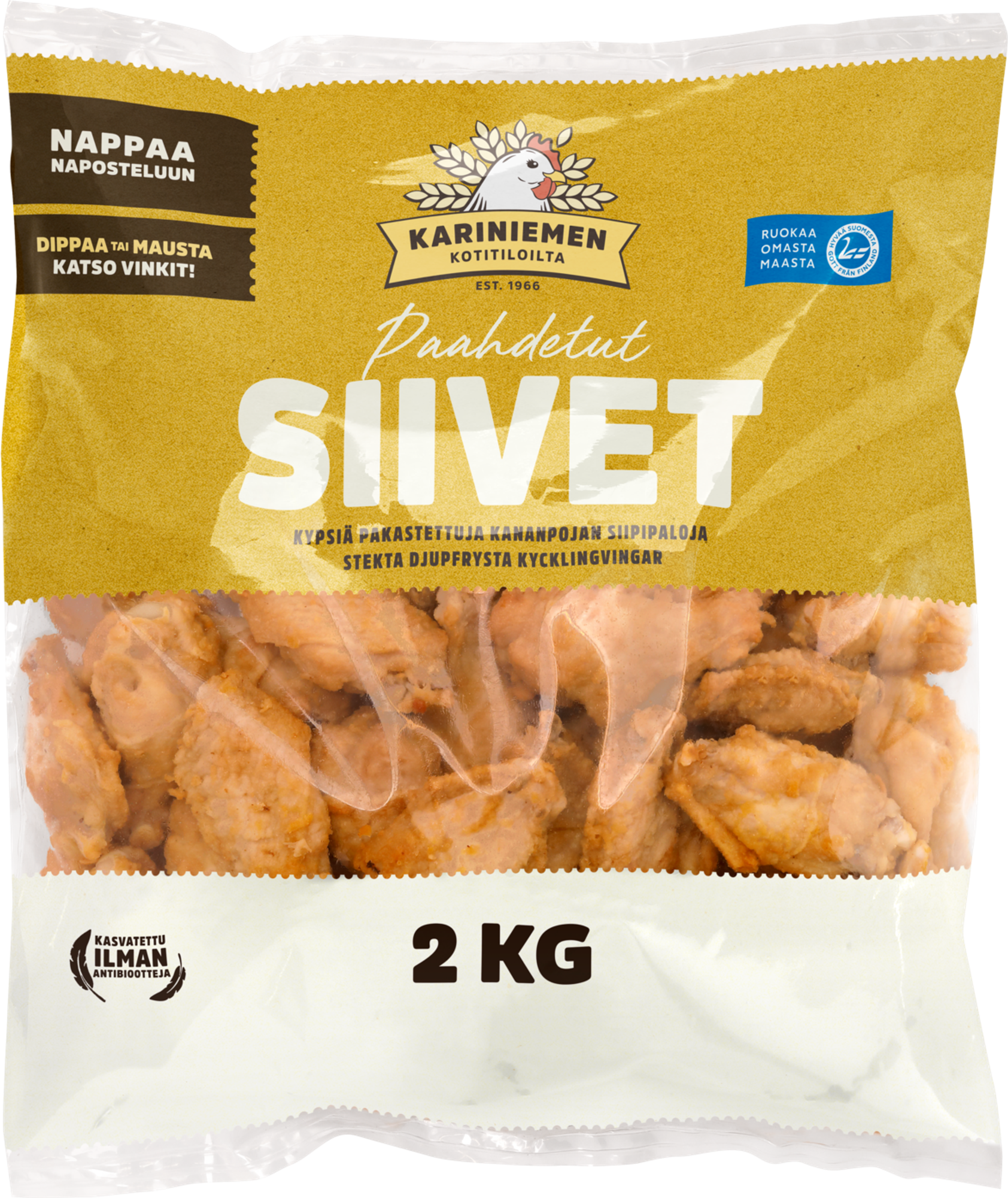 Kariniemen Kananpojan rostade vingar 2 kg, fryst