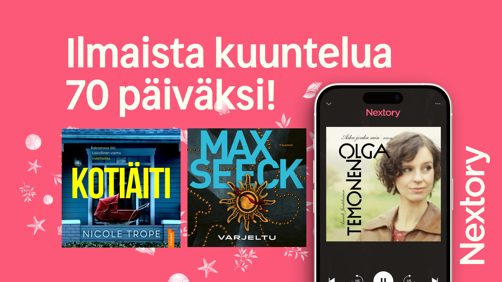 Nextory 70 päivää ilmaista kuuntelua!