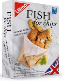 Ullmo Fish for chips 360g, pakaste