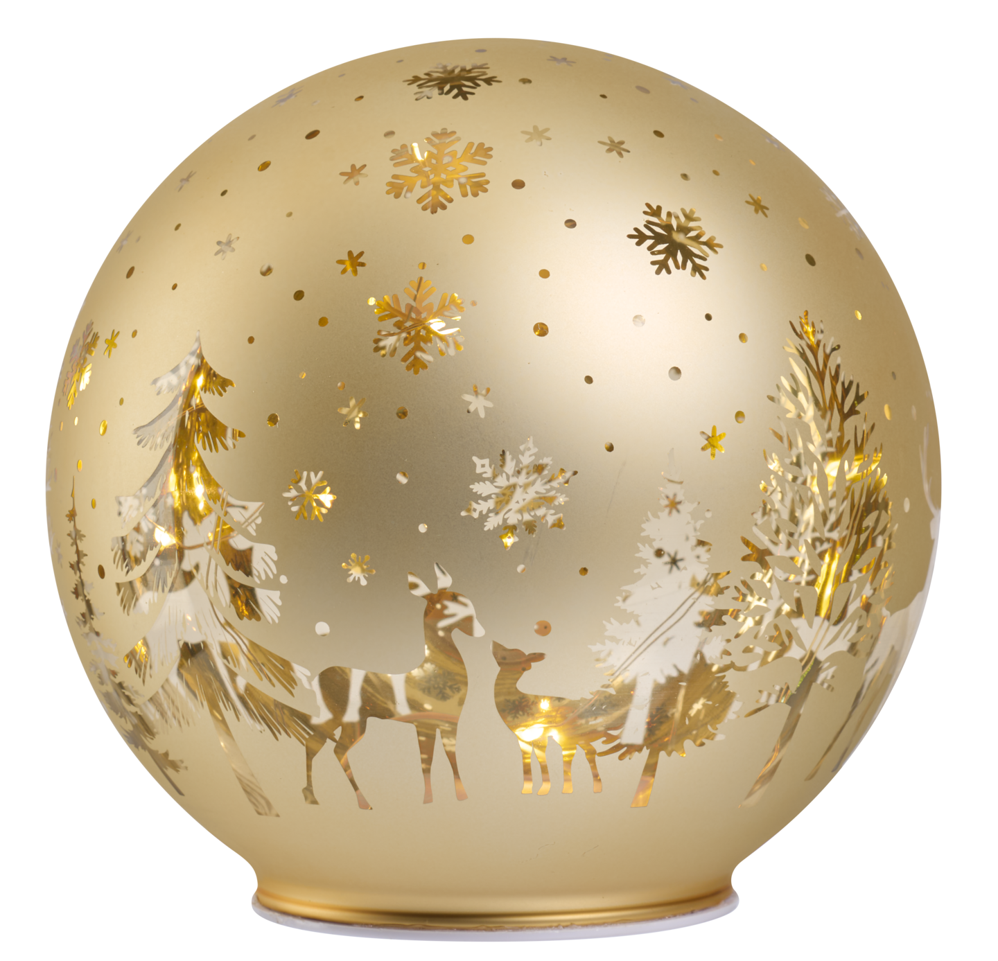 myhome led-lasipallo talvimaisema 14,5 cm
