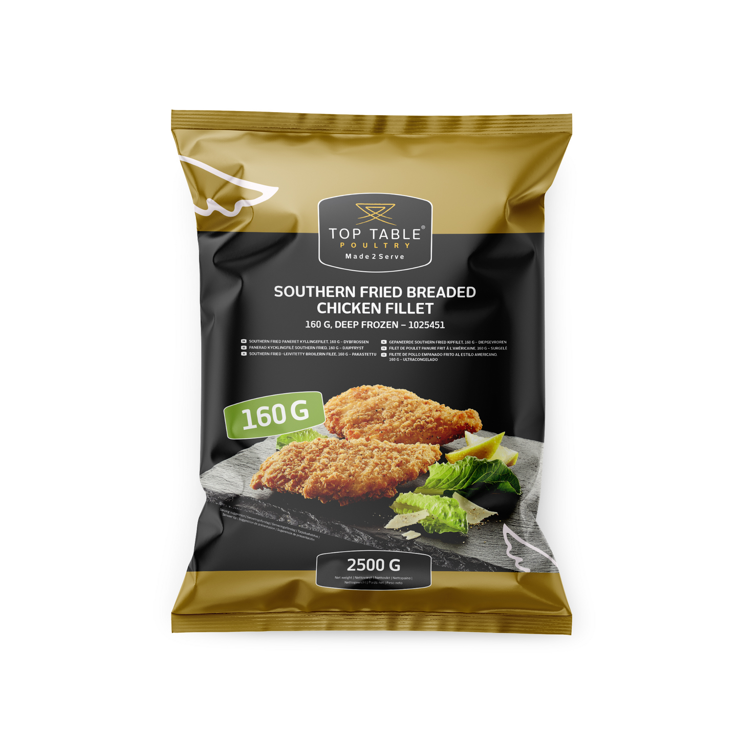 Top Table Southern Fried paneroitu broilerinfilee 160g/2,5kg pakaste