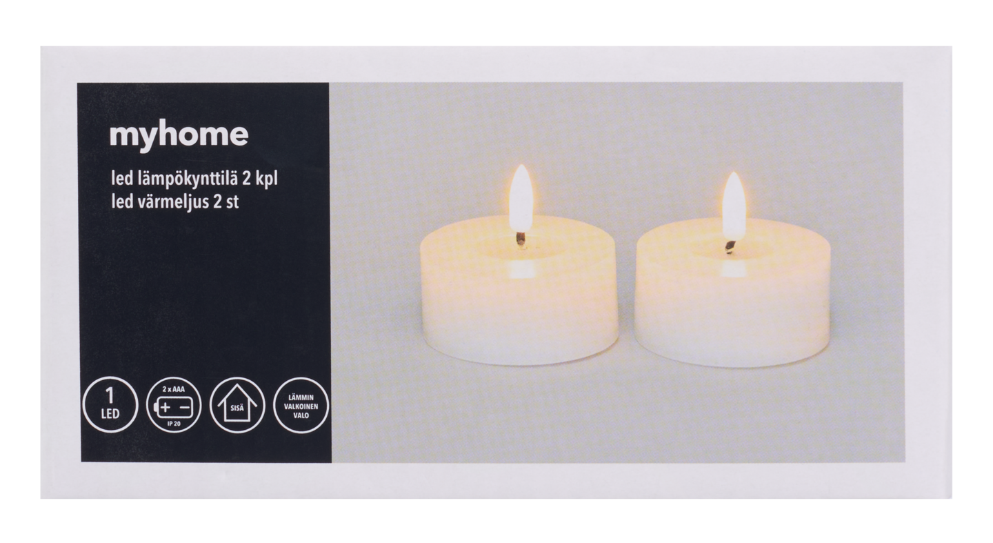 myhome LED lämpökynttilä 2kpl