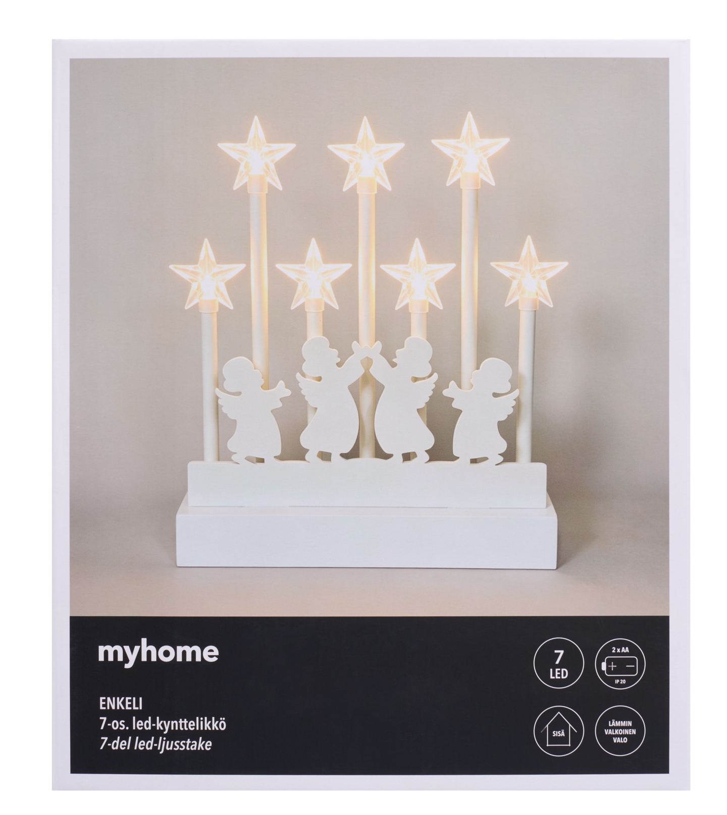 myhome 7-osainen led-kynttelikkö