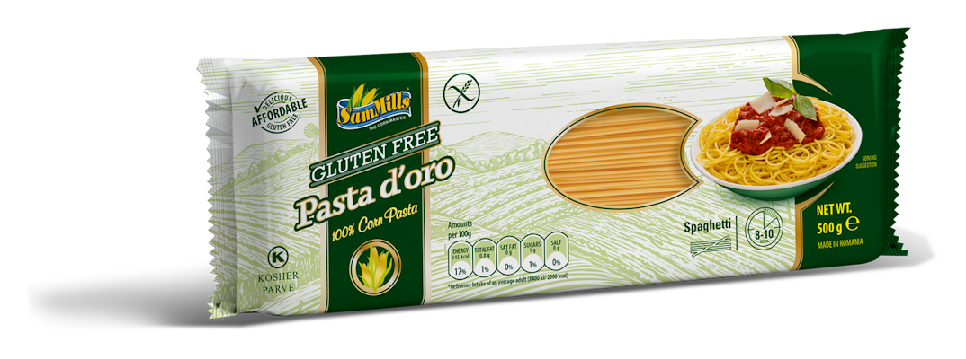 SamMills Pasta D'oro spaghetti luontaisesti gluteeniton pasta 500g