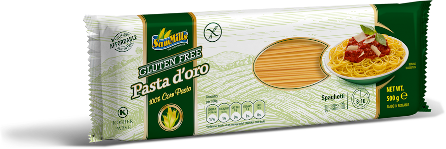 SamMills Pasta D'oro spaghetti luontaisesti gluteeniton pasta 500g