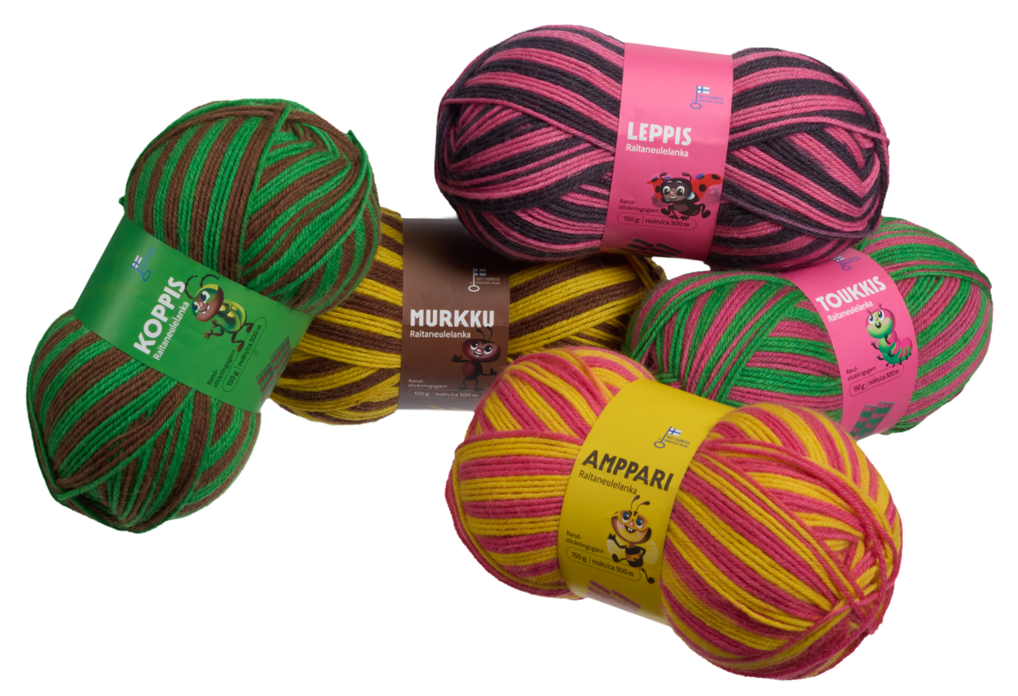 Murkku raitaneulelanka 150g 8681