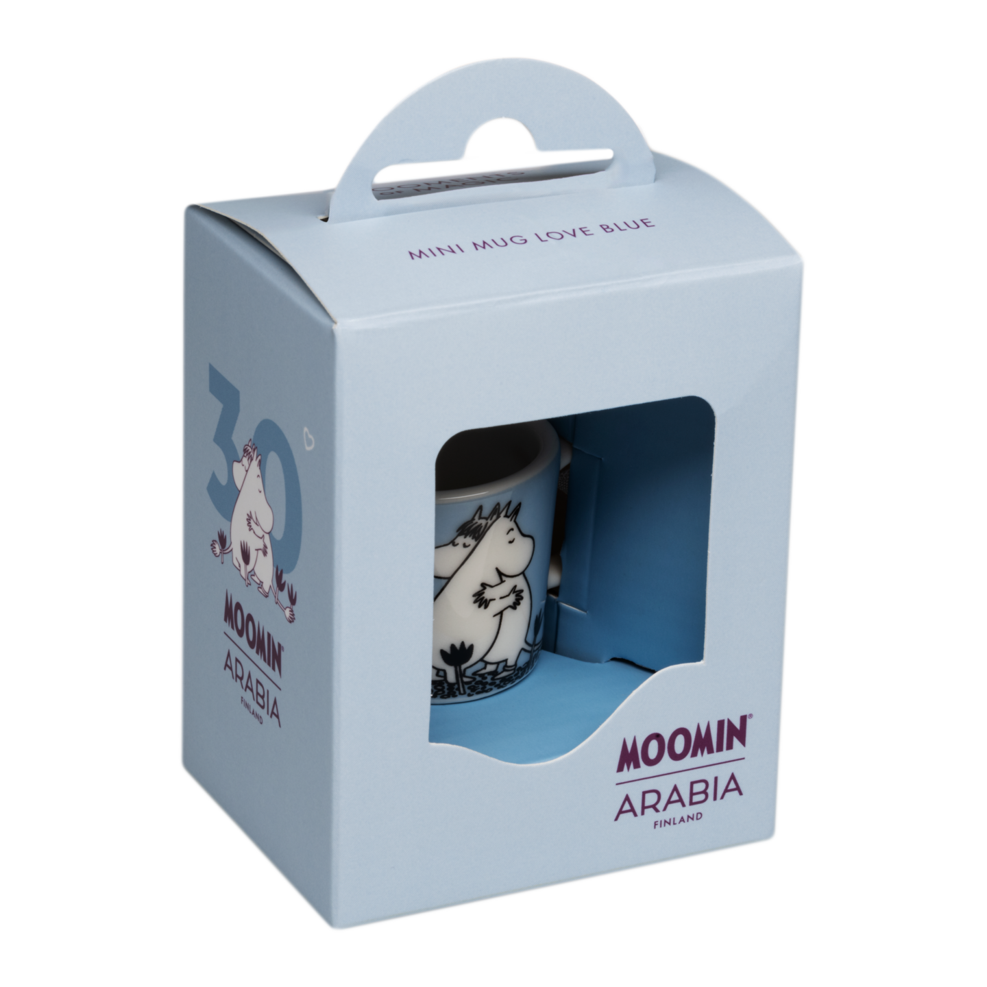 Moomin Arabia mini muki Rakkaus sininen Box