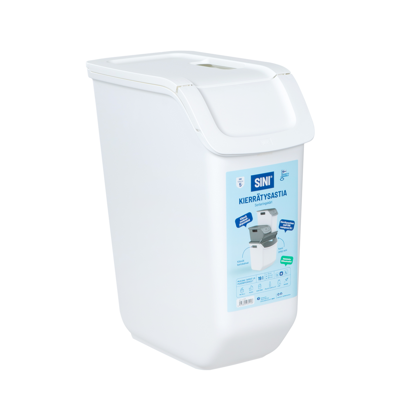 Sini kierrätysastia 19 l